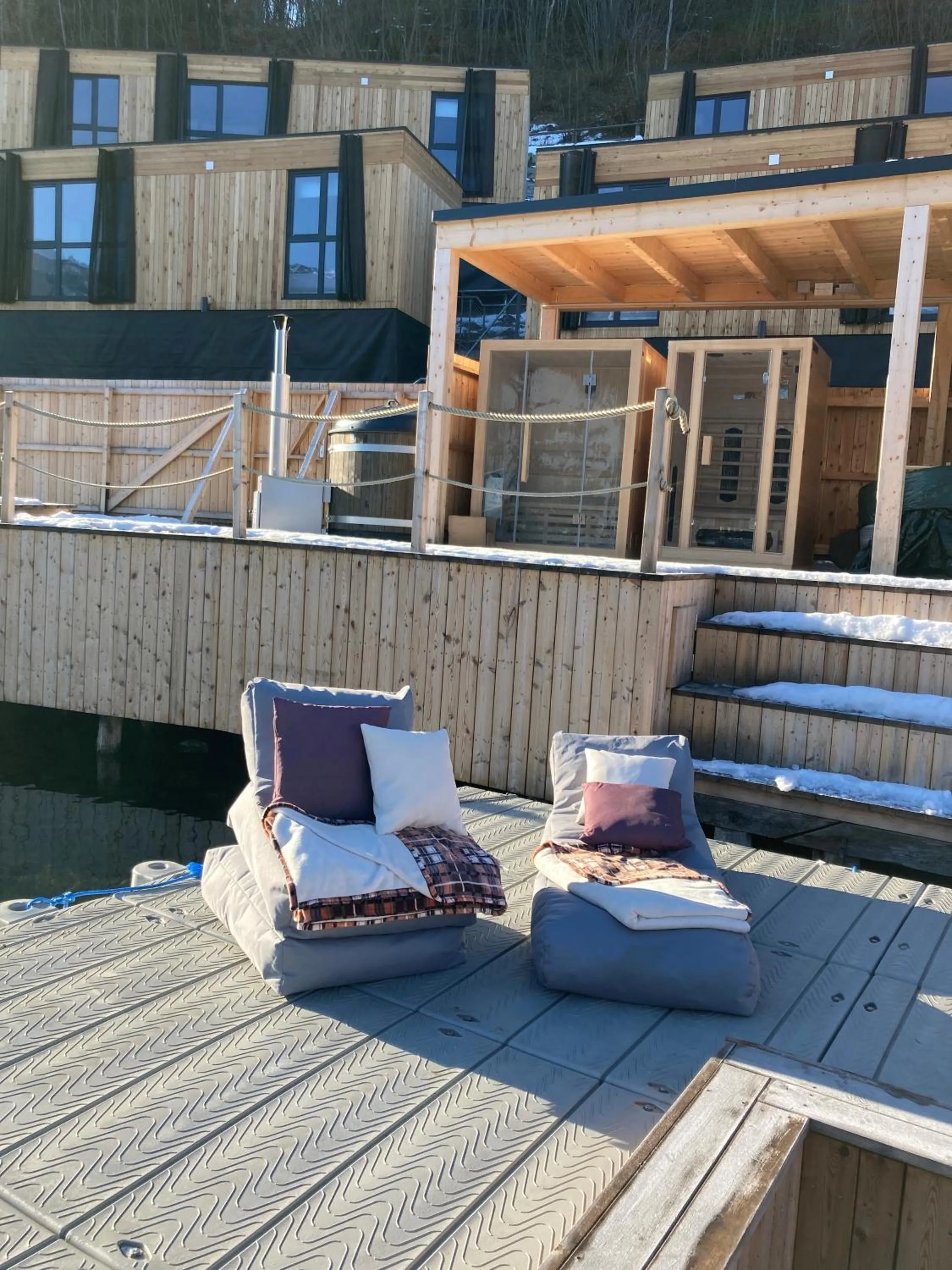 Balcony/Terrace in Kantor Village am Millstätter See - Boutique-Chalets und Lodges