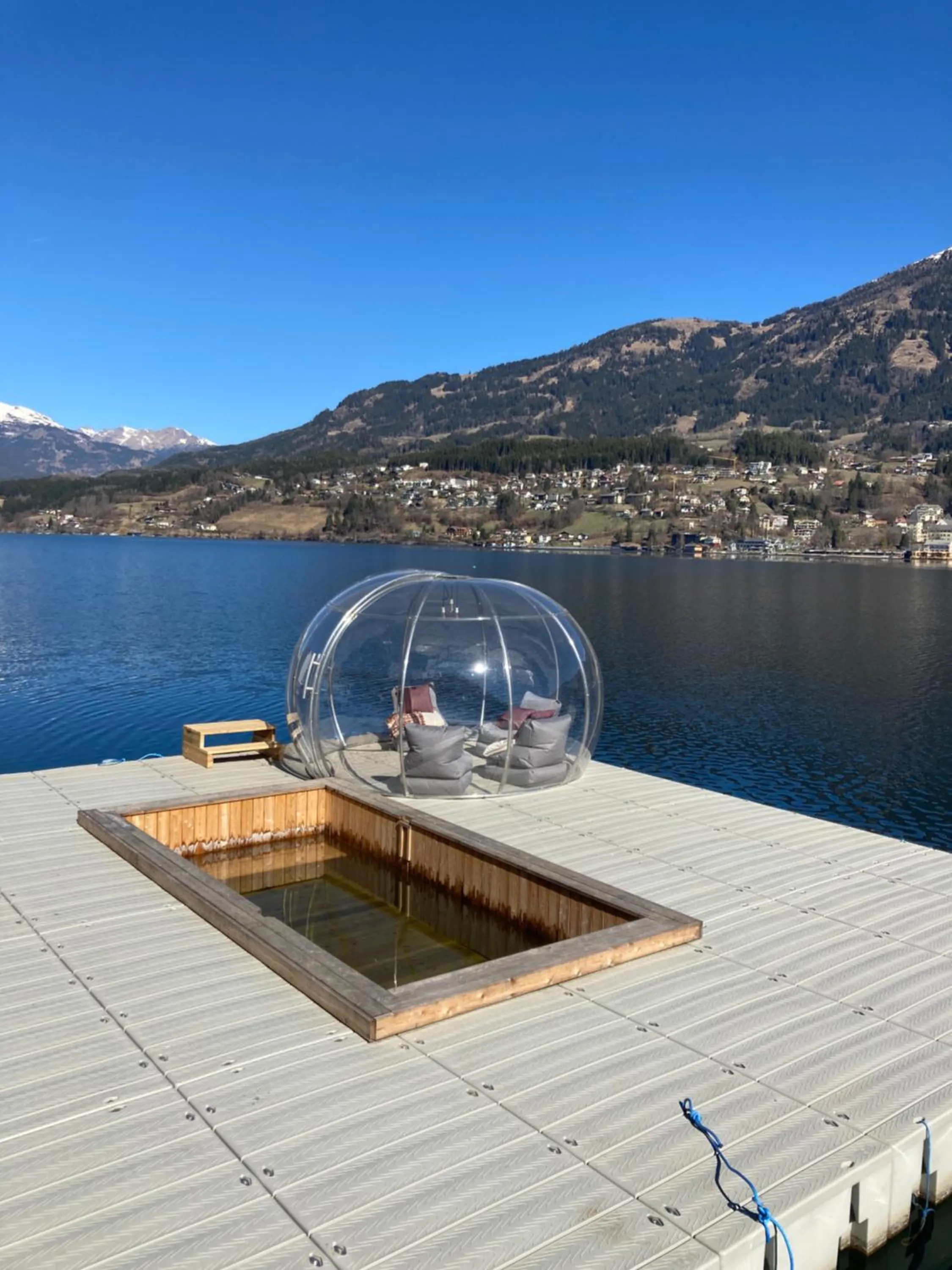 Swimming pool in Kantor Village am Millstätter See - Boutique-Chalets und Lodges