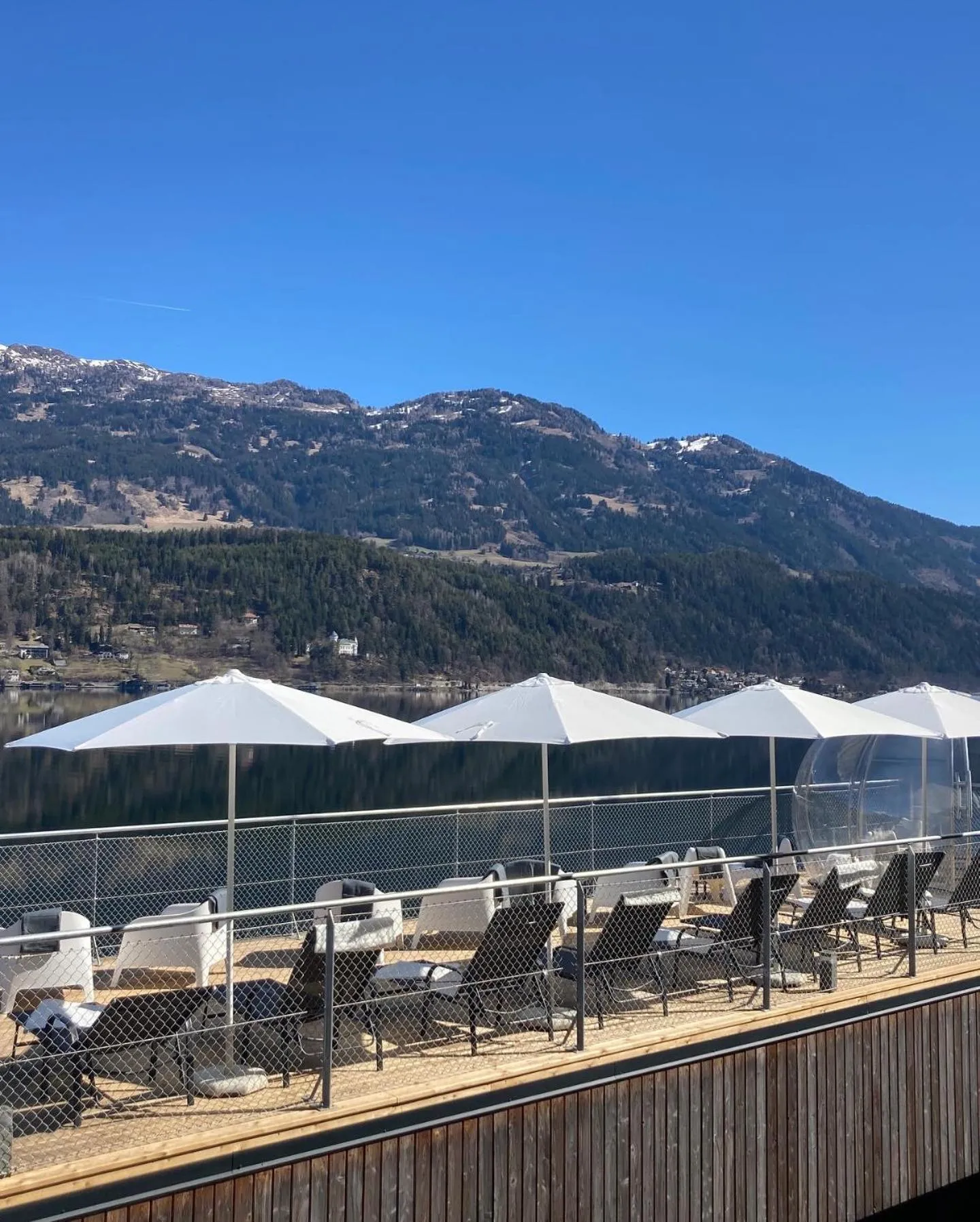 Balcony/Terrace in Kantor Village am Millstätter See - Boutique-Chalets und Lodges