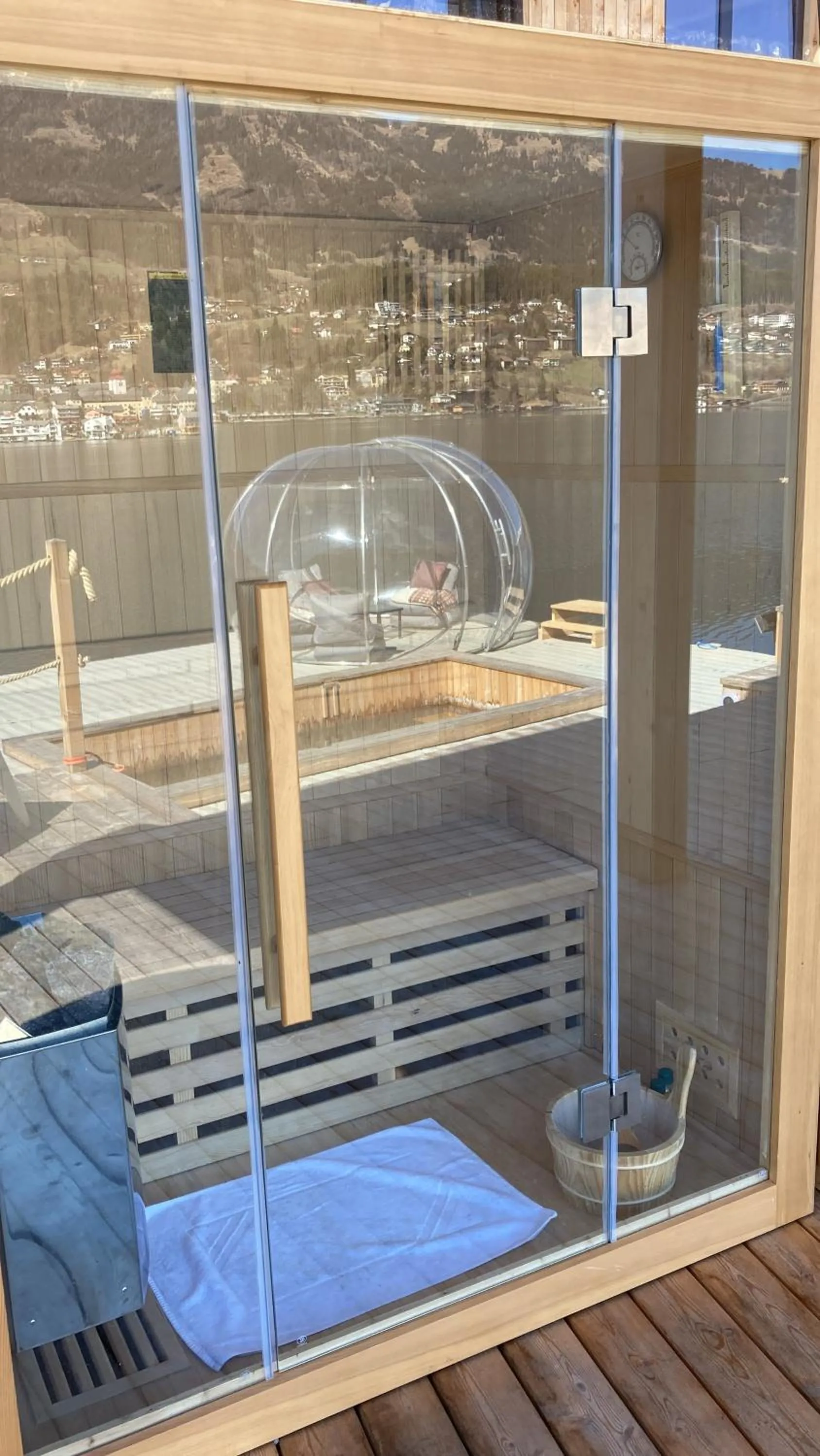 Sauna in Kantor Village am Millstätter See - Boutique-Chalets und Lodges
