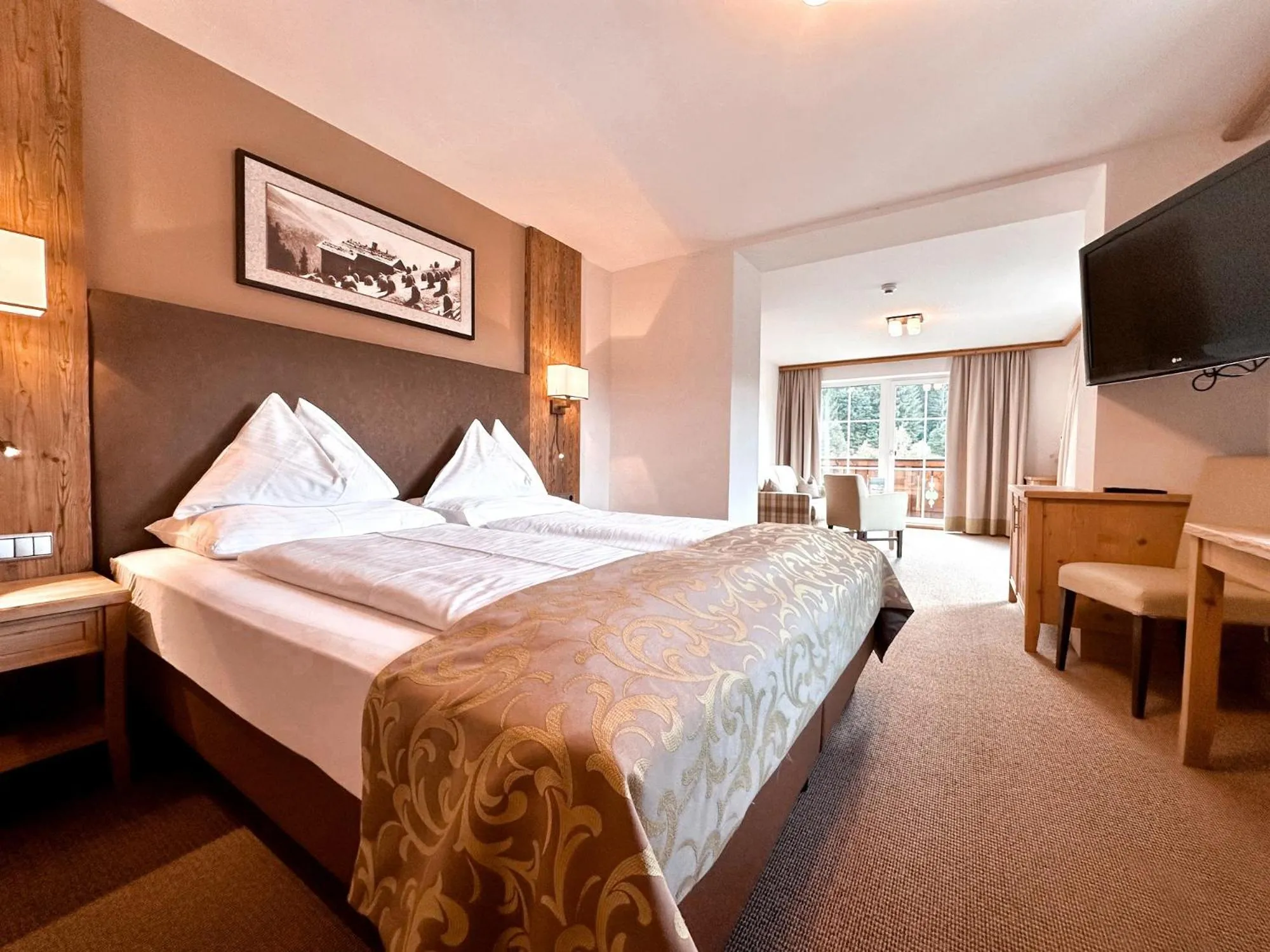 Bed in Hotel Das Urbisgut