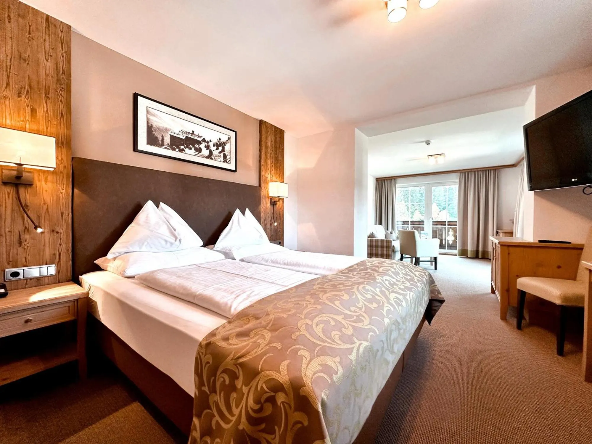 Bed in Hotel Das Urbisgut