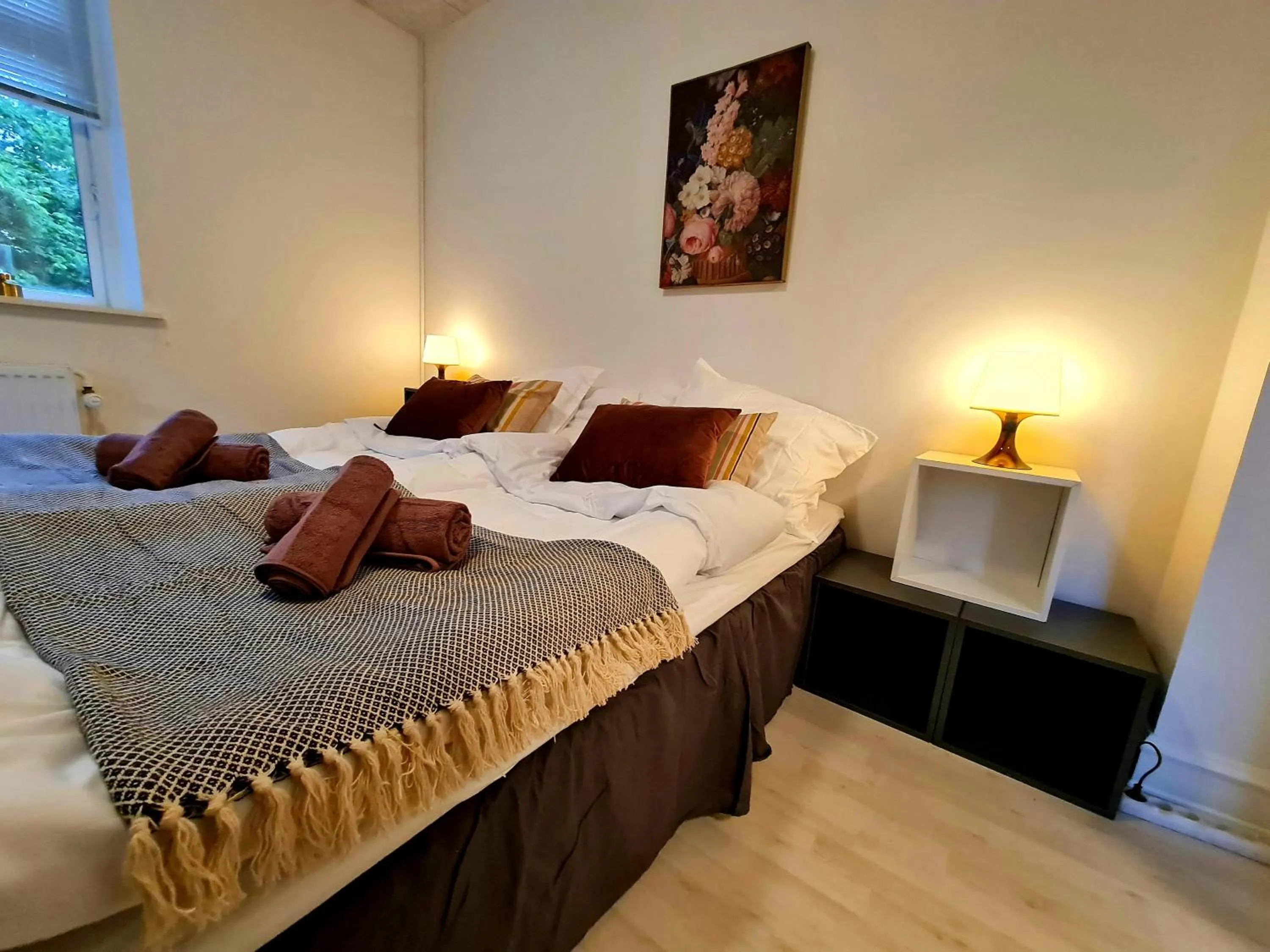 Bed in Hotel Stokkegaarden's BnB & Apartments