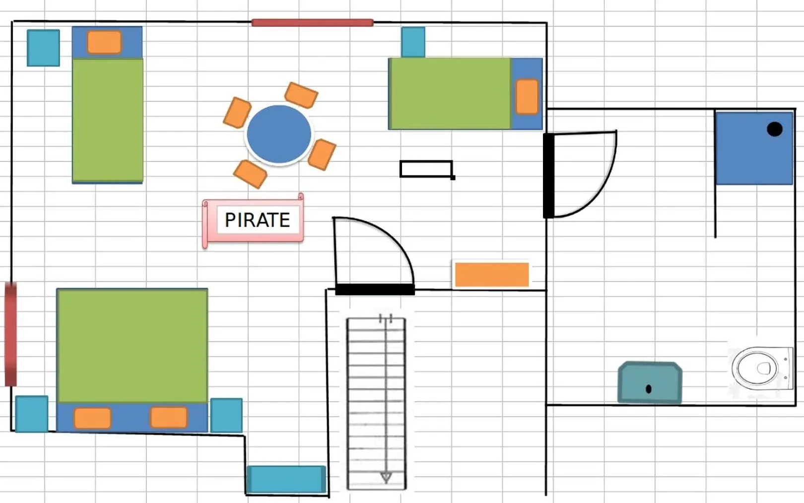 Floor plan in B&B Emarik