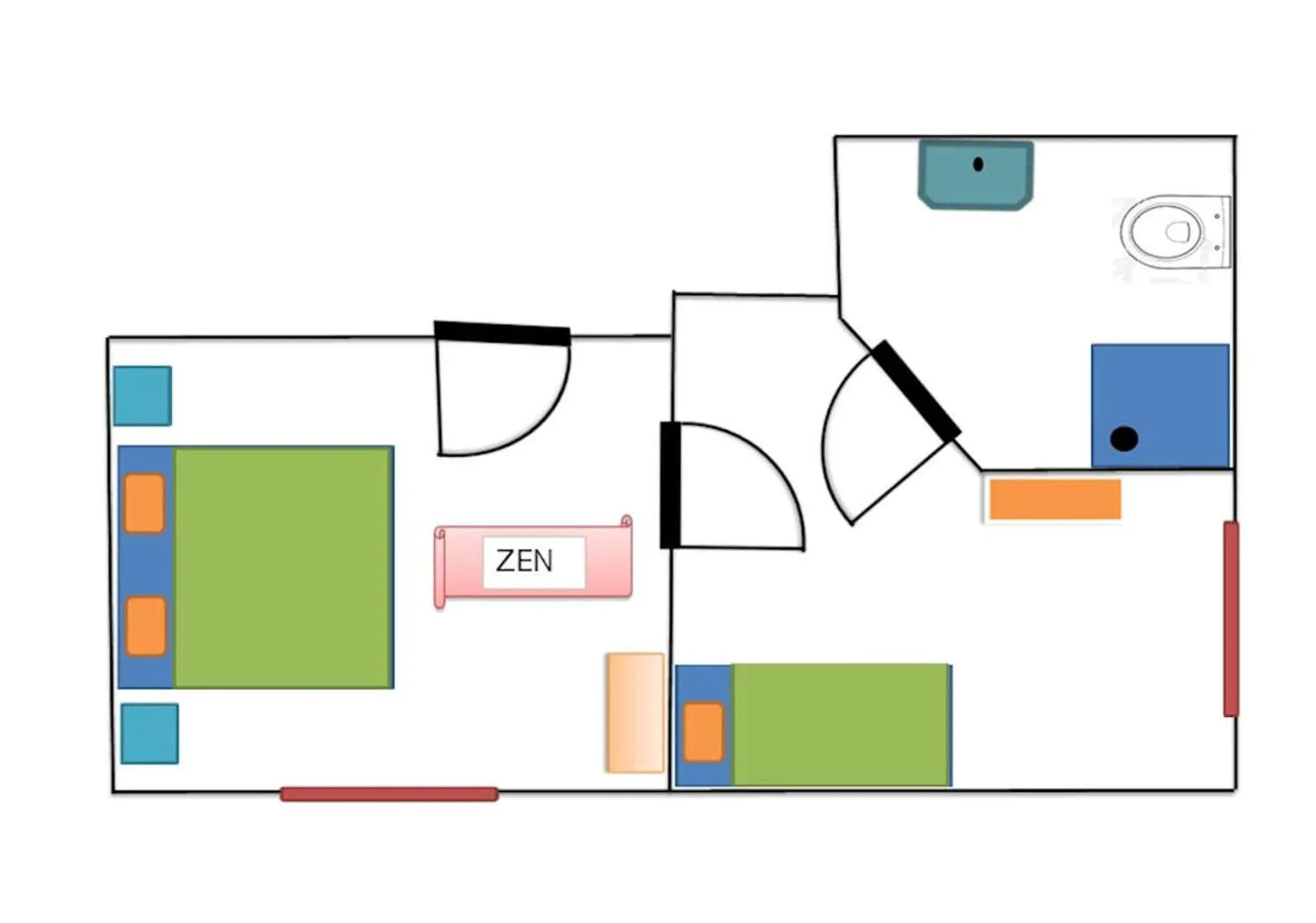 Floor plan in B&B Emarik
