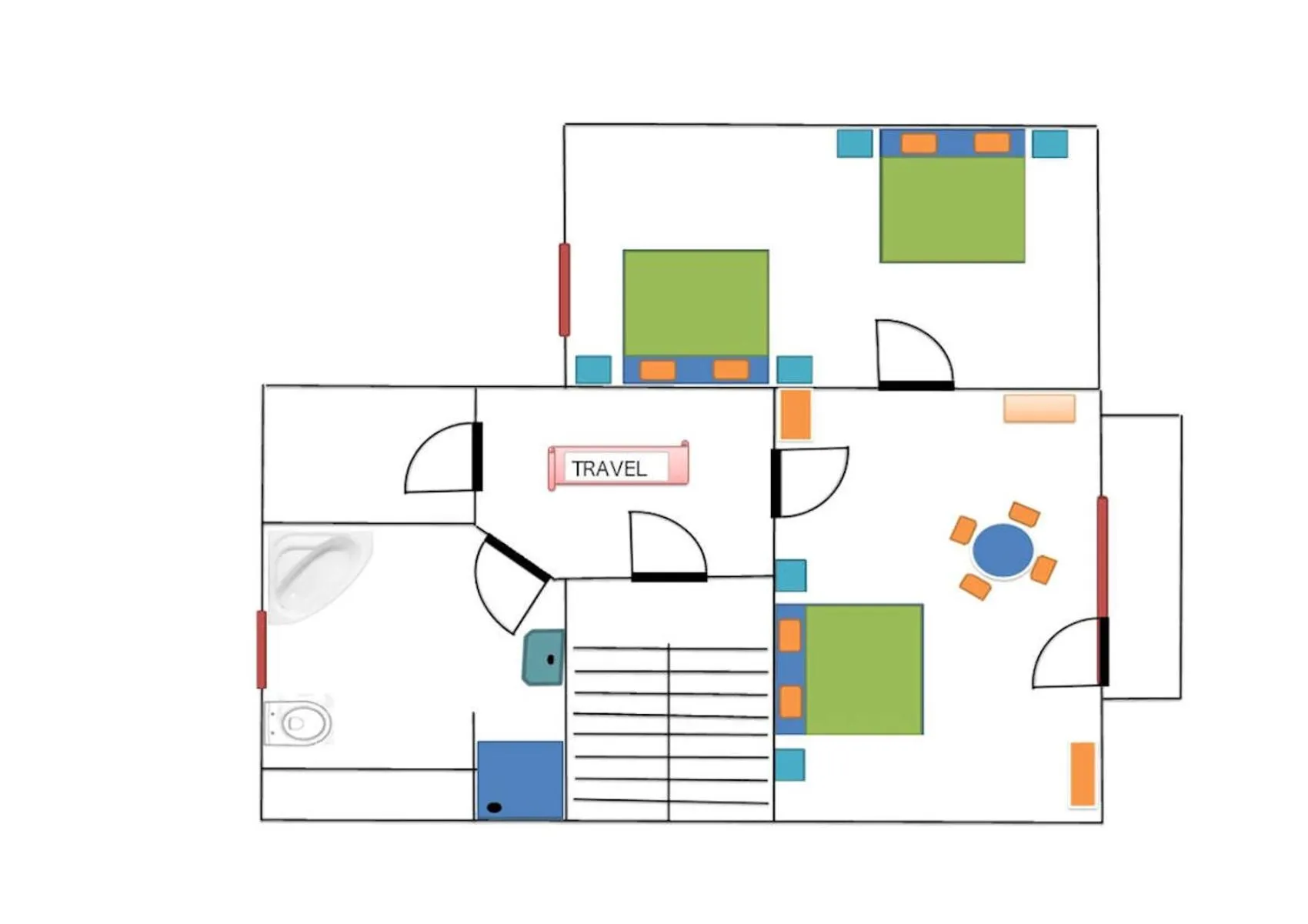 Floor plan in B&B Emarik