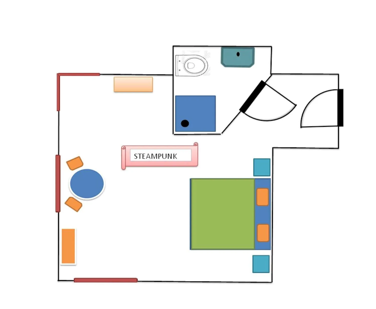 Floor plan in B&B Emarik