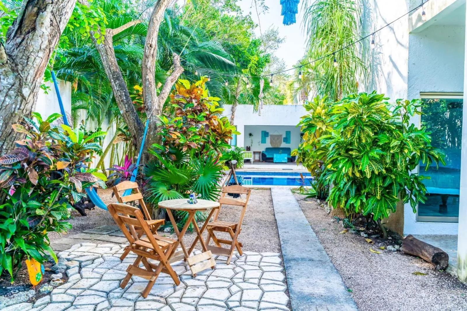 Garden view in Casa Borush by Ecoplaneta
