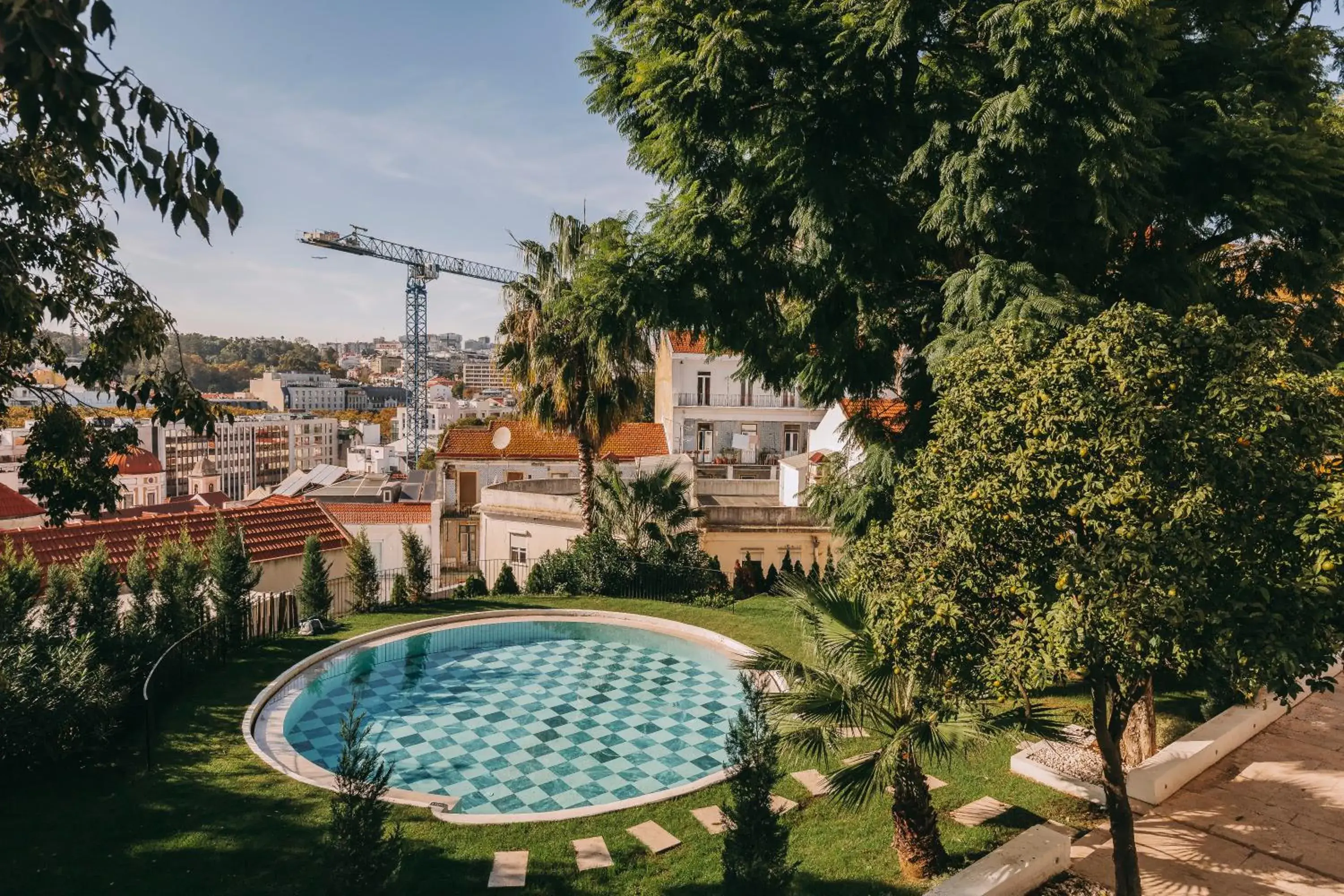 Pool view in Torel Palace Lisbon Pool view in Torel Palace Lisbon