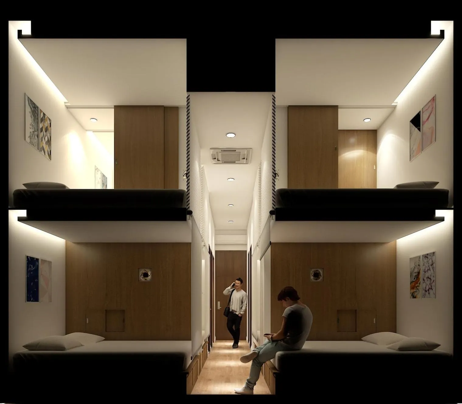 Bedroom in Play Poshtel & Cafe'