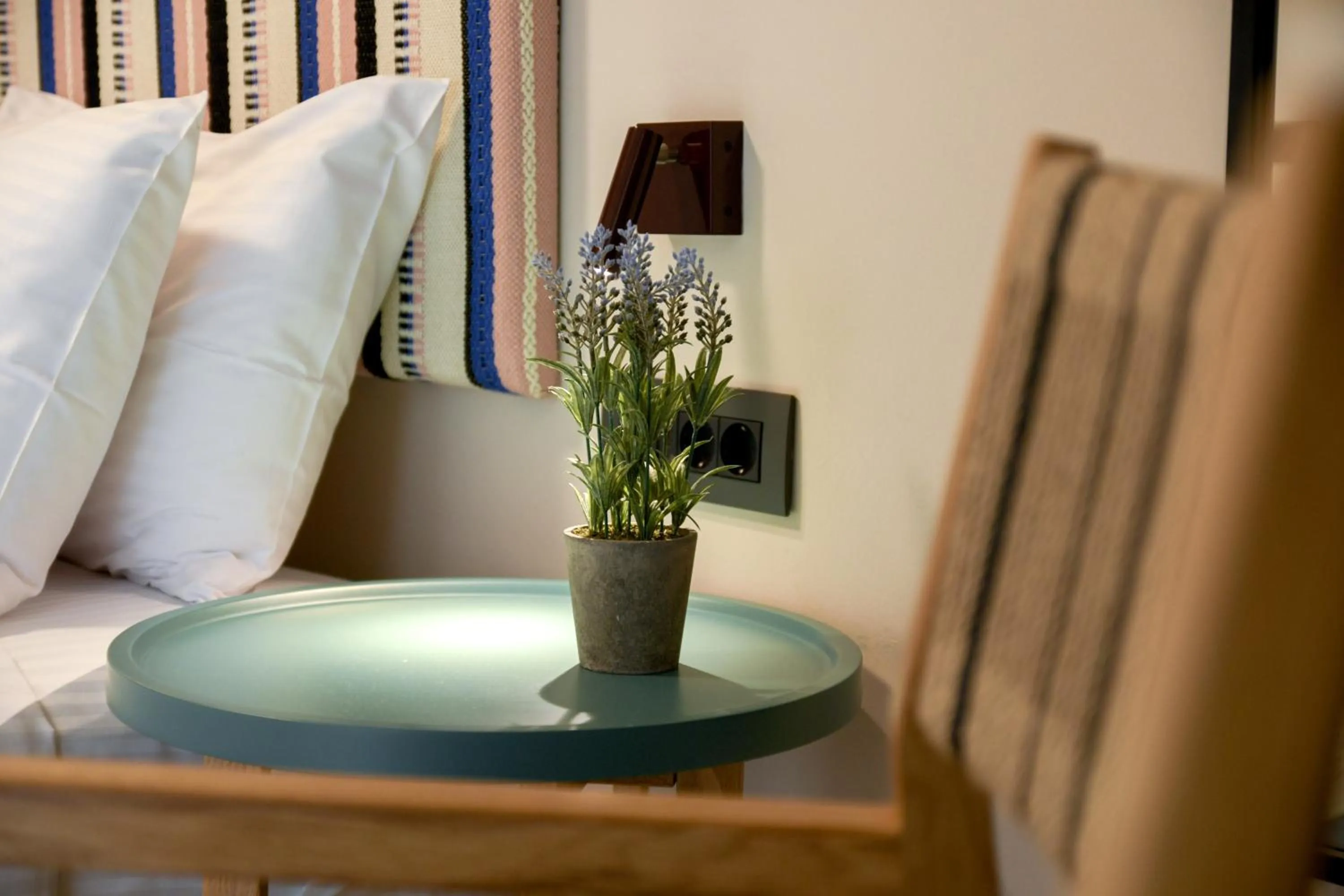 Decorative detail, Bed in Pavo Art Hotel