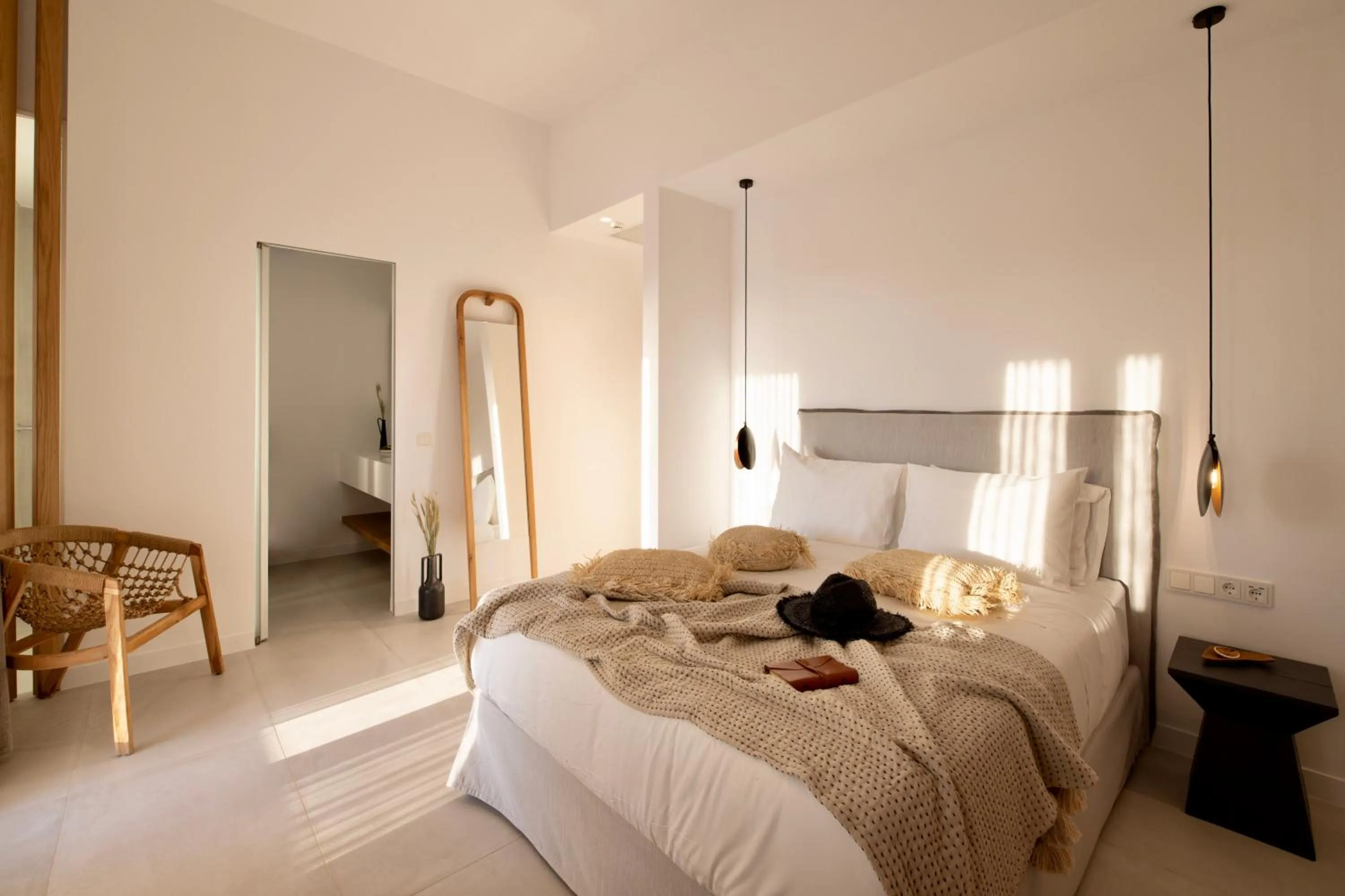 Bed in Adama Mykonos Boutique Hotel