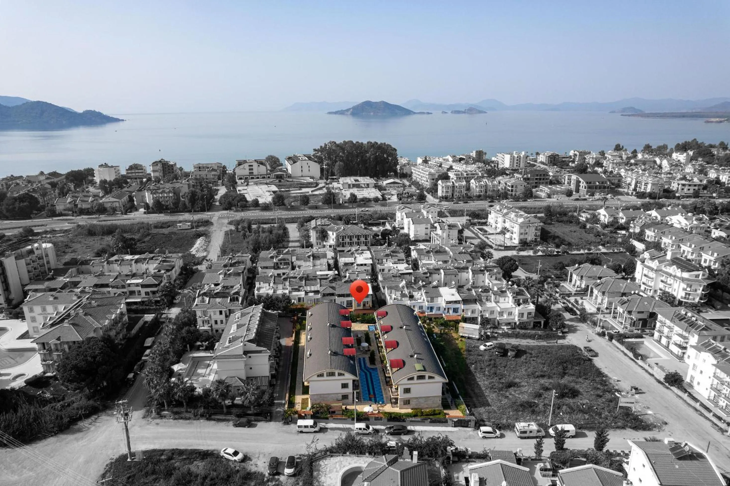 Bird's eye view in Yaşam Park Apart Hotel - Fethiye Calis Beach