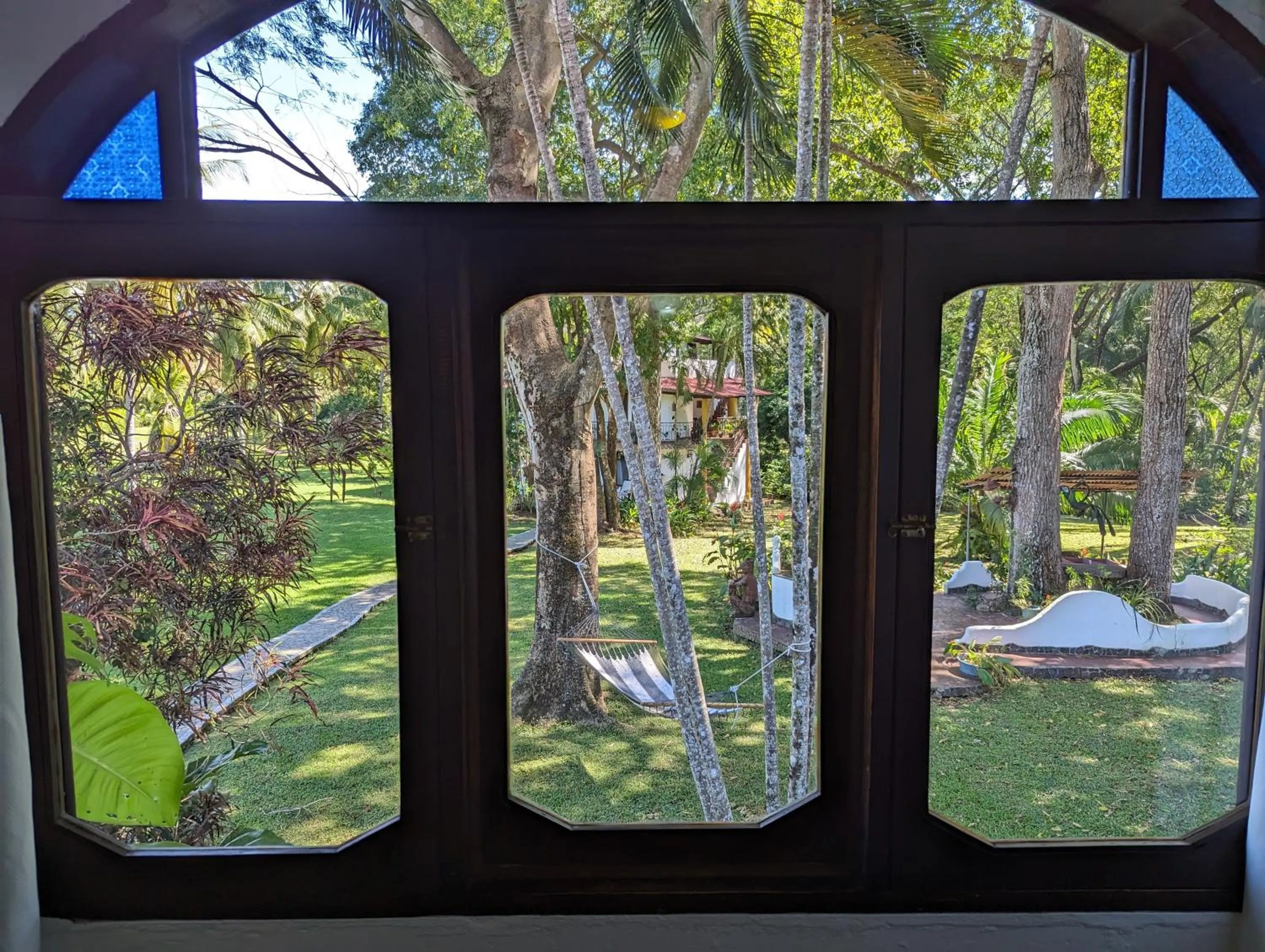 Natural landscape in spirit of jungle lodge