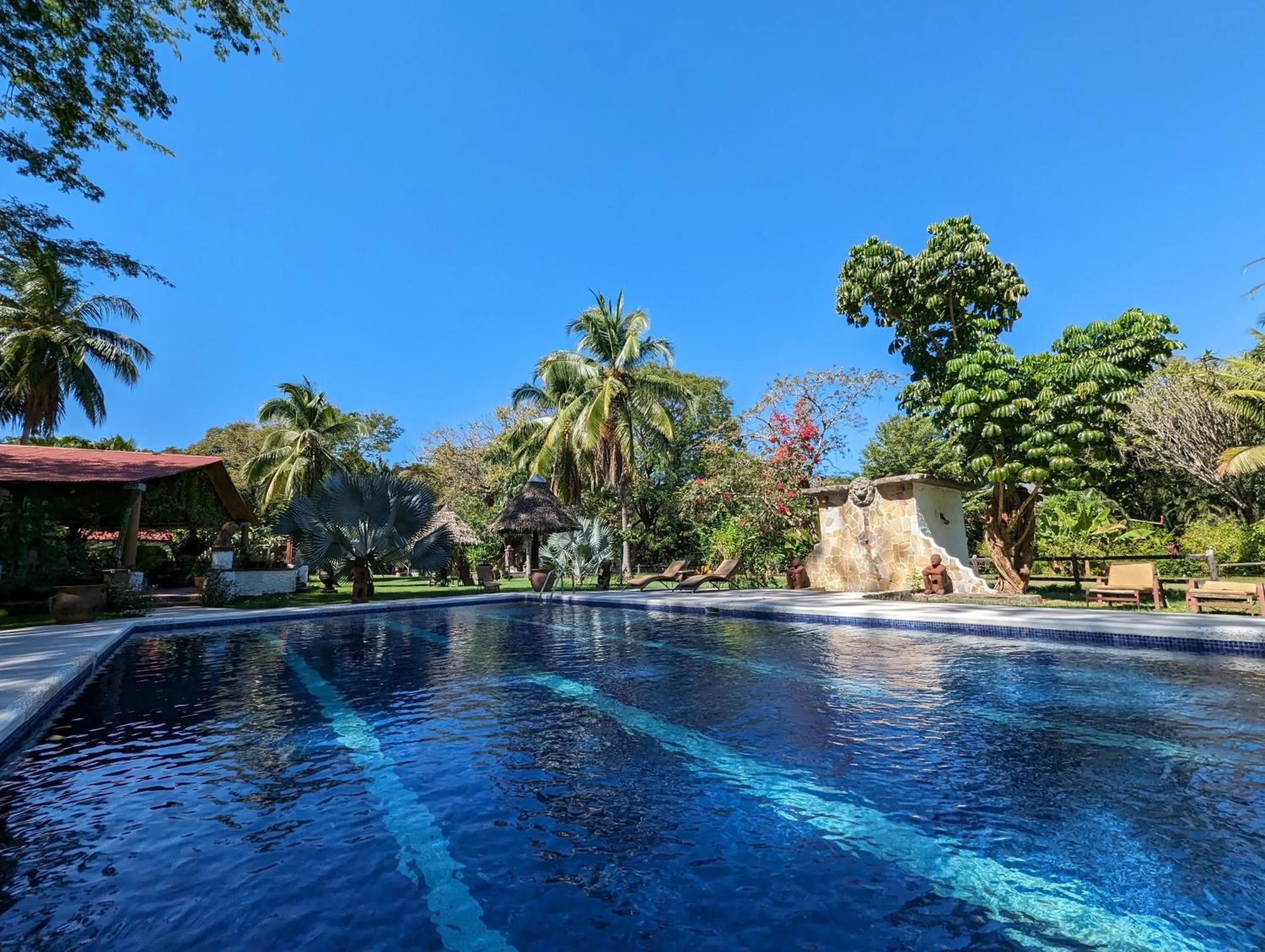 Garden in spirit of jungle lodge