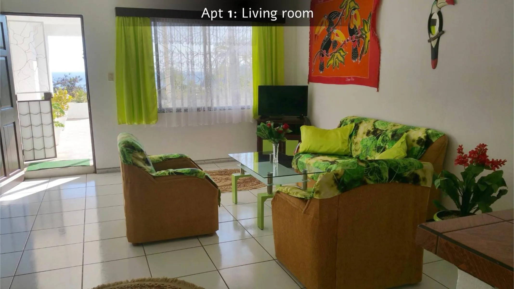 Living room in Barracuda apartments