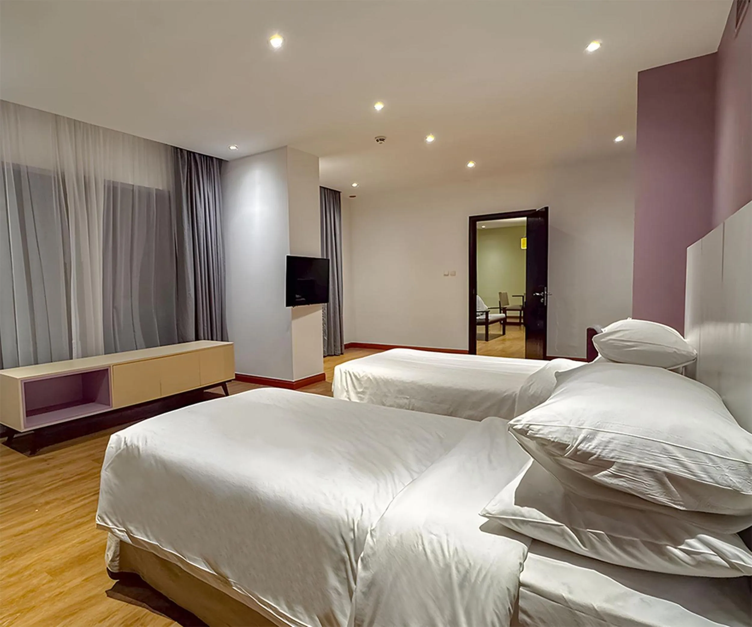 Bed in Ramada Hotel, Suites and Apartments by Wyndham Dubai JBR