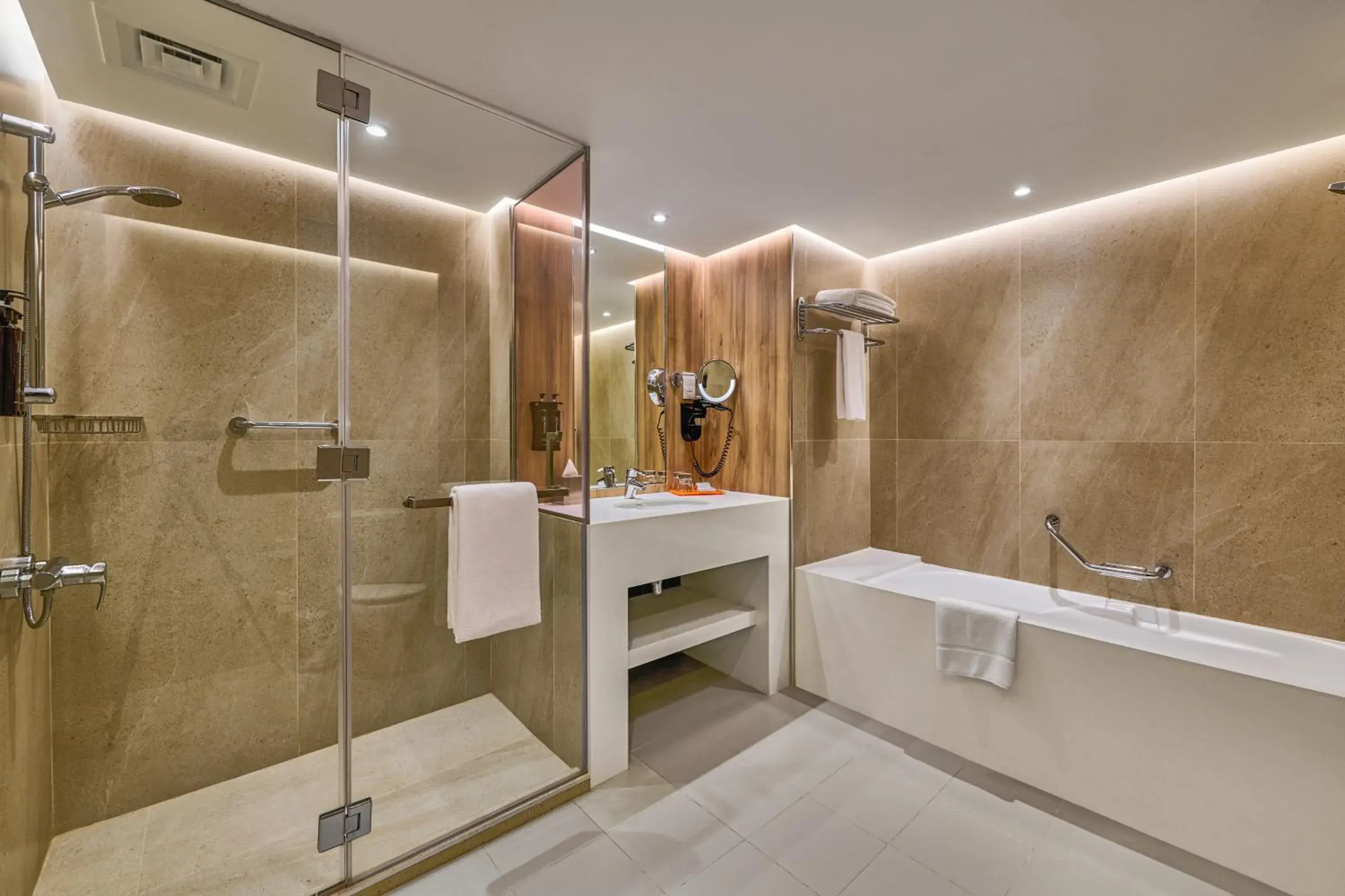 Bathroom in Ramada Hotel, Suites and Apartments by Wyndham Dubai JBR Bathroom in Ramada Hotel, Suites and Apartments by Wyndham Dubai JBR