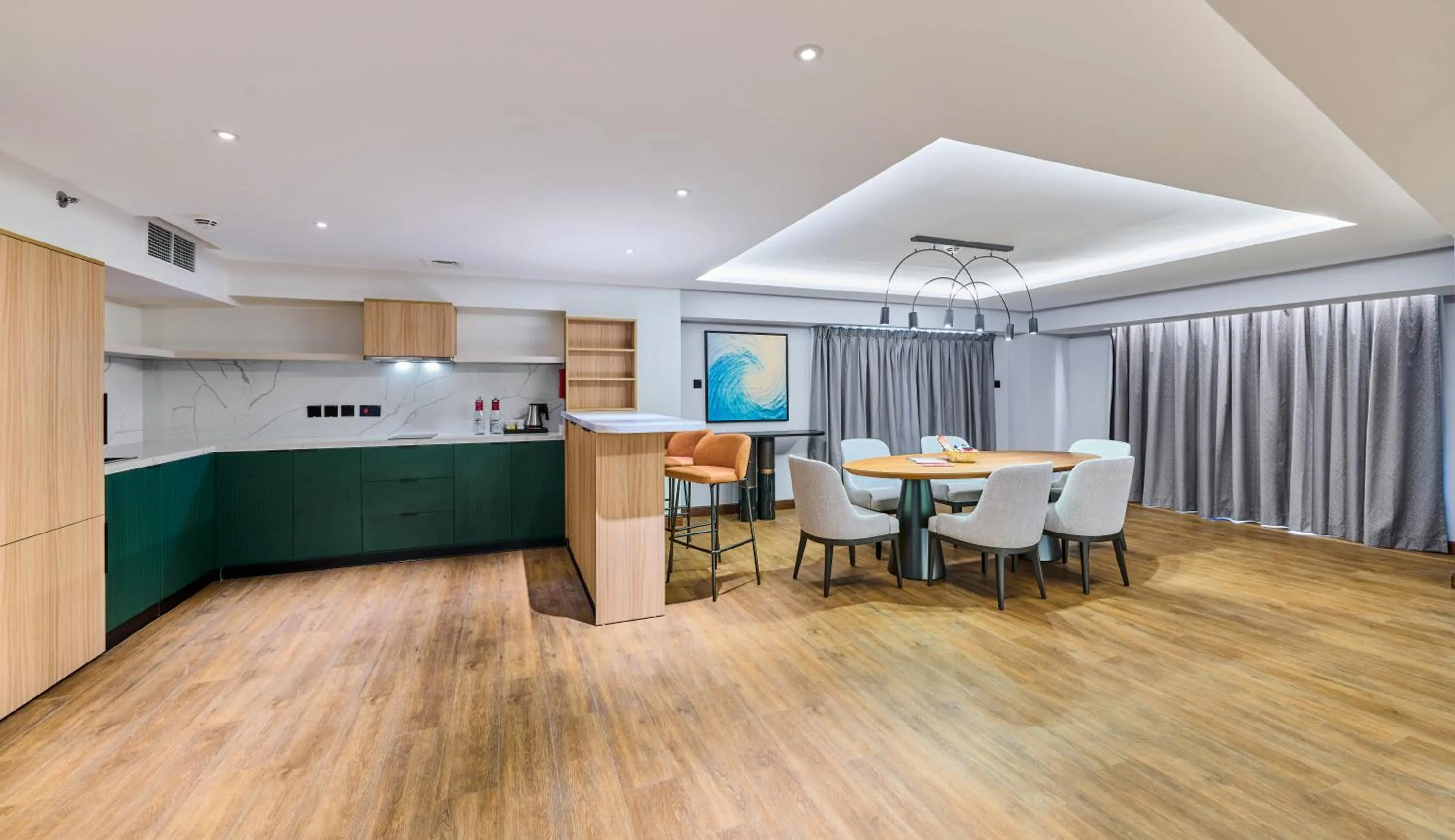 Kitchen or kitchenette in Ramada Hotel, Suites and Apartments by Wyndham Dubai JBR
