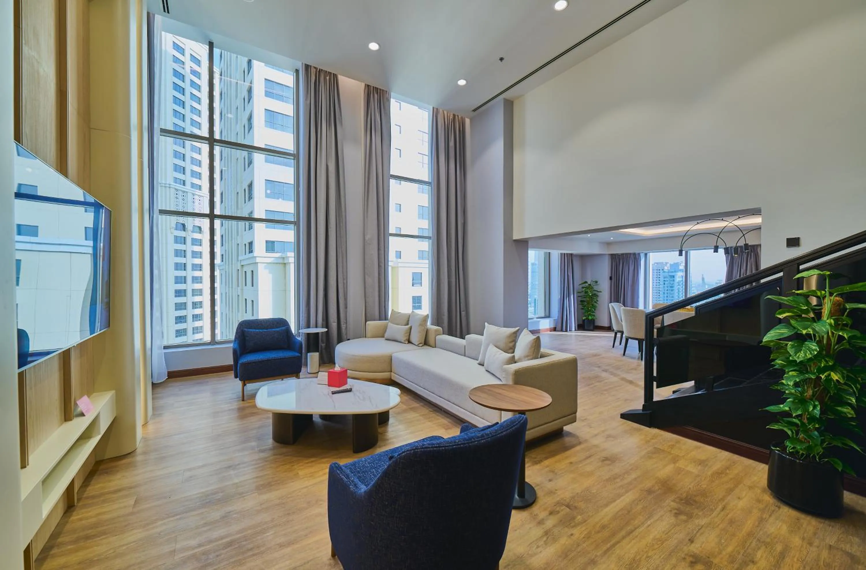 Living room in Ramada Hotel, Suites and Apartments by Wyndham Dubai JBR