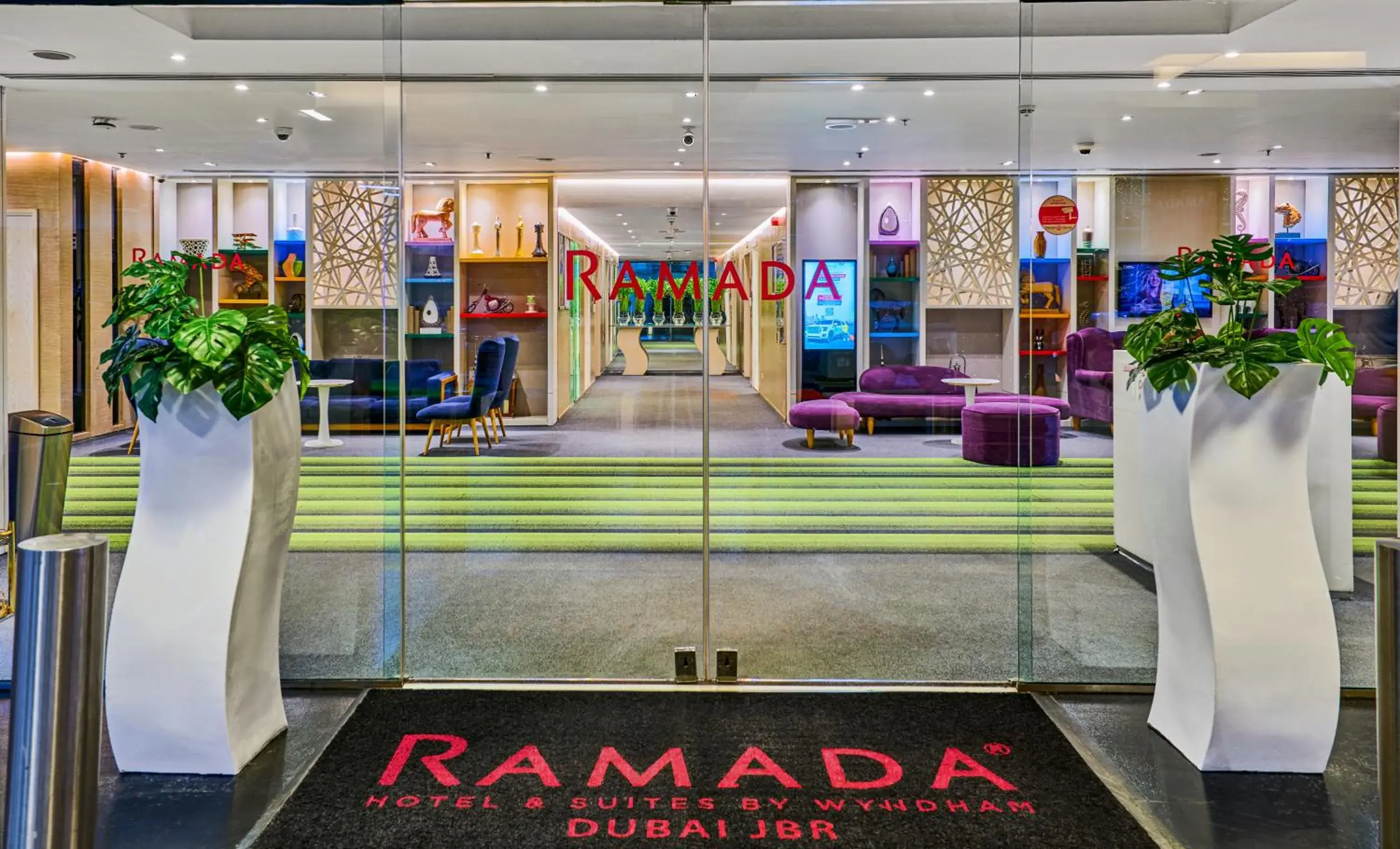 Facade/entrance in Ramada Hotel, Suites and Apartments by Wyndham Dubai JBR Facade/entrance in Ramada Hotel, Suites and Apartments by Wyndham Dubai JBR