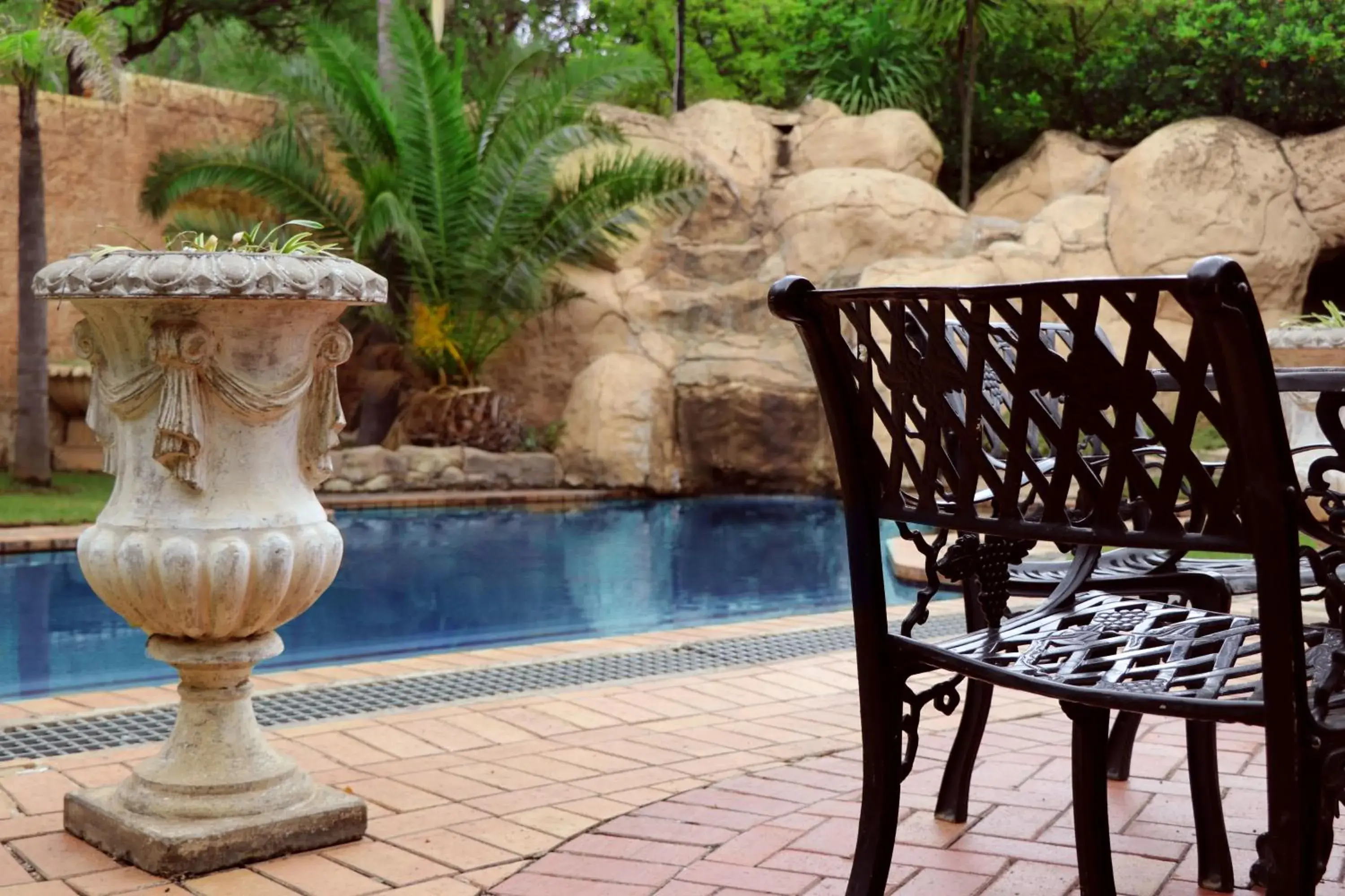 Pool view in Gold Reef City Theme Park Hotel Pool view in Gold Reef City Theme Park Hotel