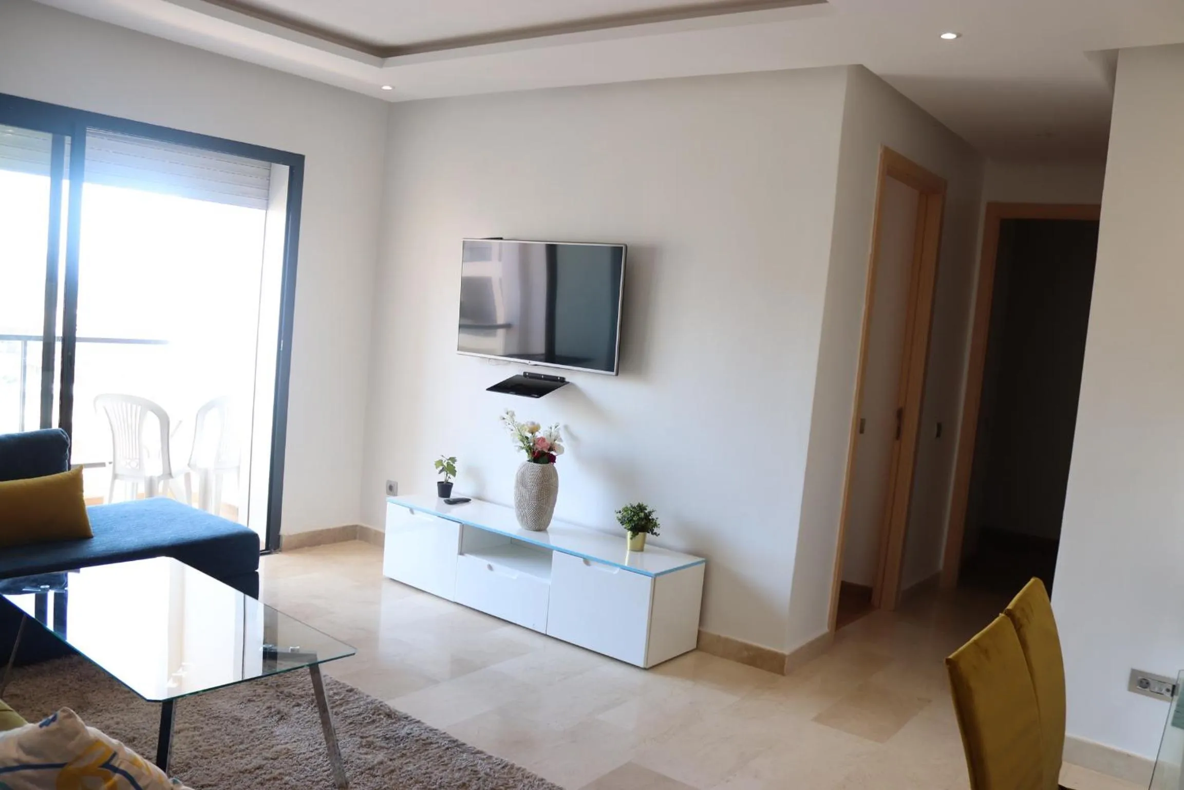 TV and multimedia in Prestigia Rabat Hay Riad Premium Apartments près stade foot My abdellah