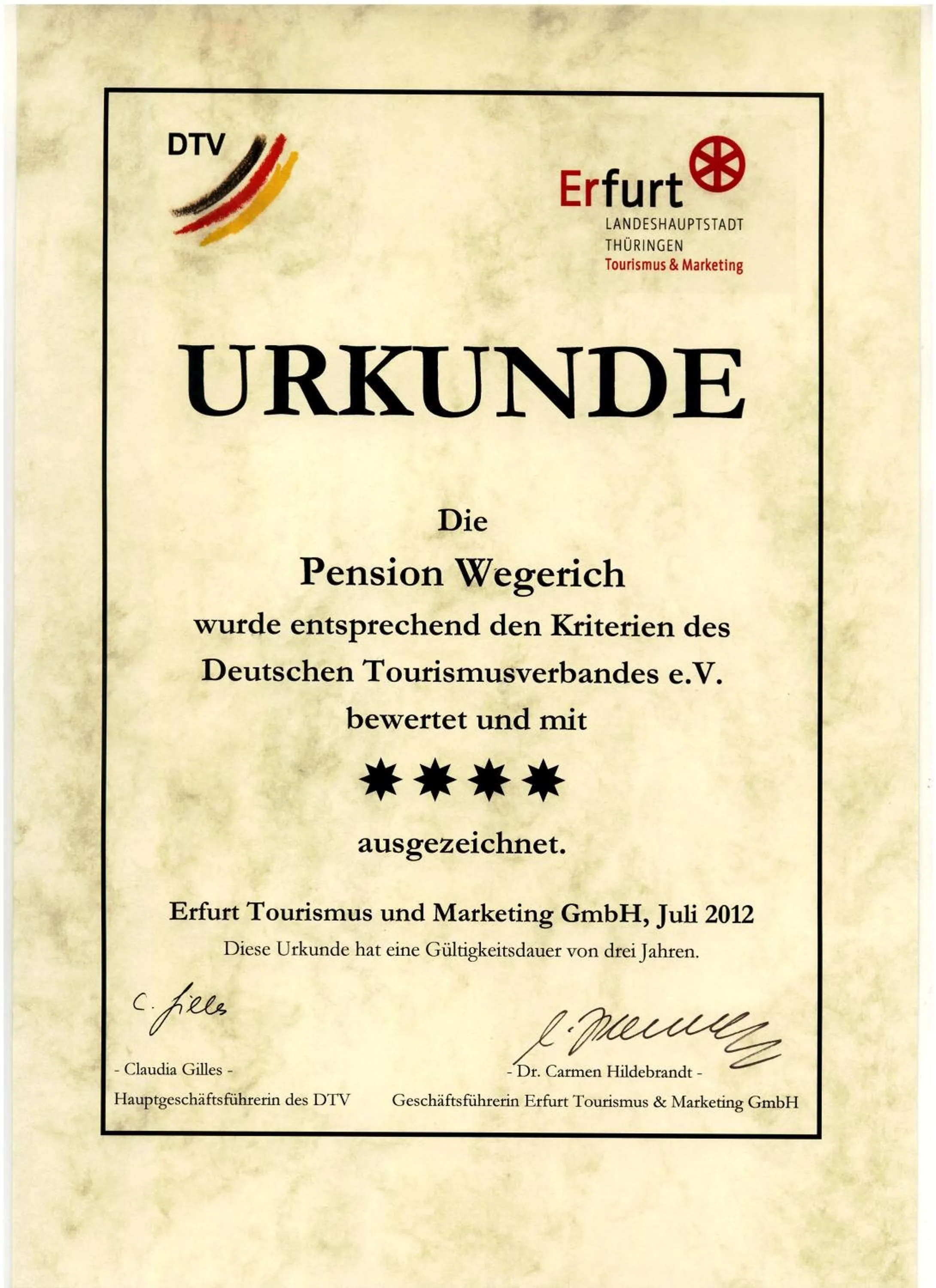 Logo/Certificate/Sign in Pension Wegerich