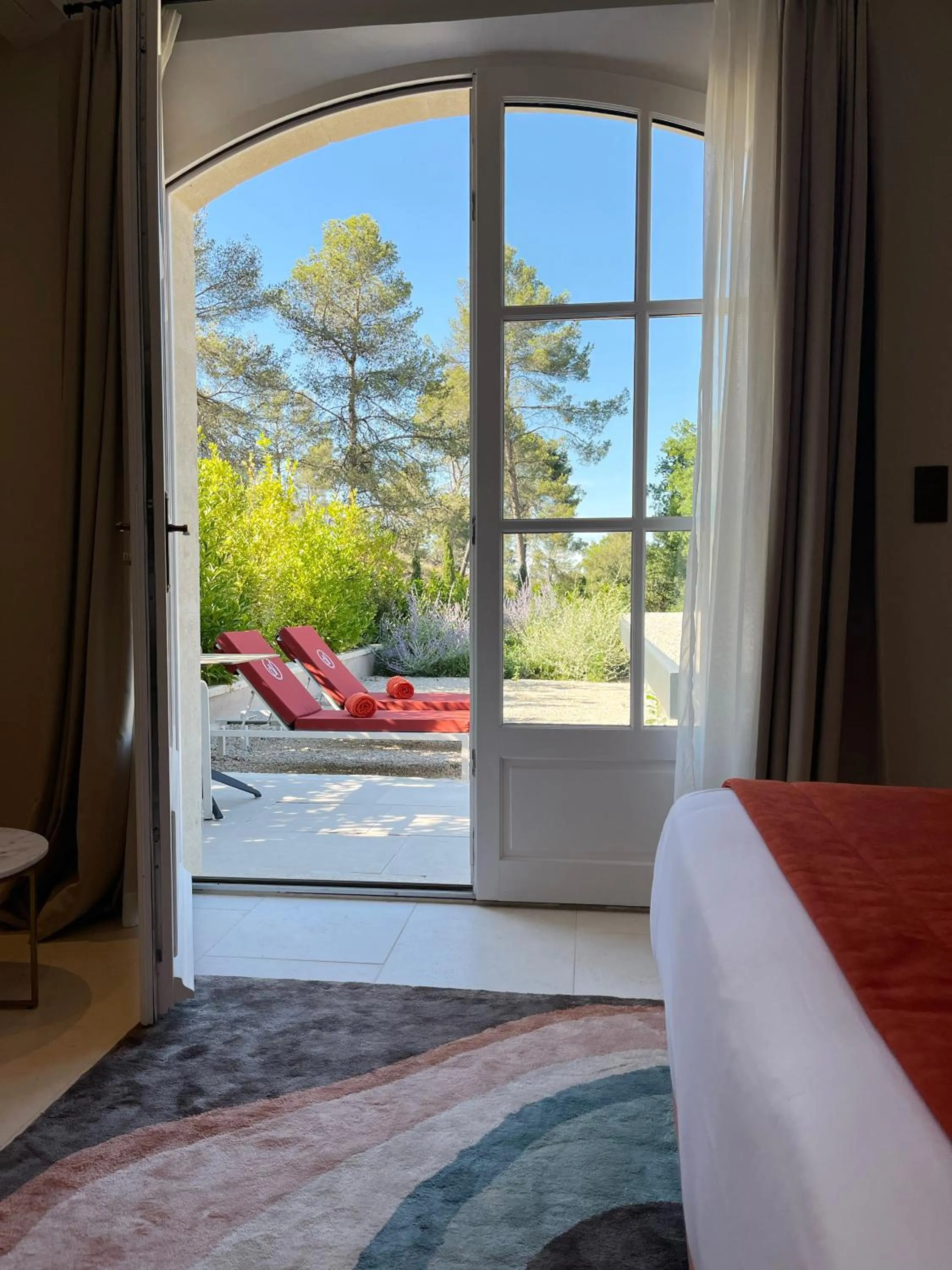 Balcony/Terrace, Bed in Domaine de Valmouriane