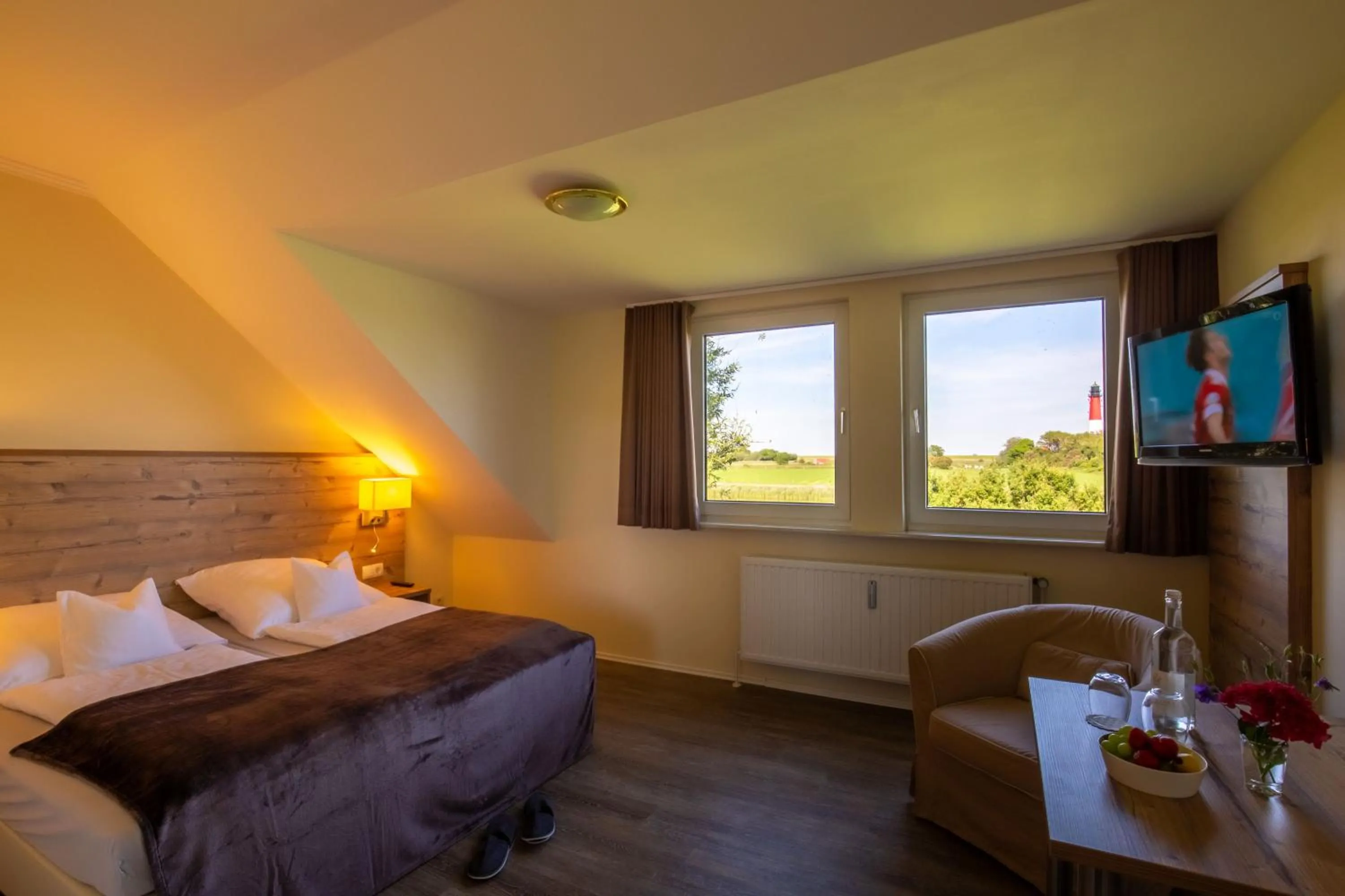 View (from property/room), Bed in Hotel MeerLand Pellworm