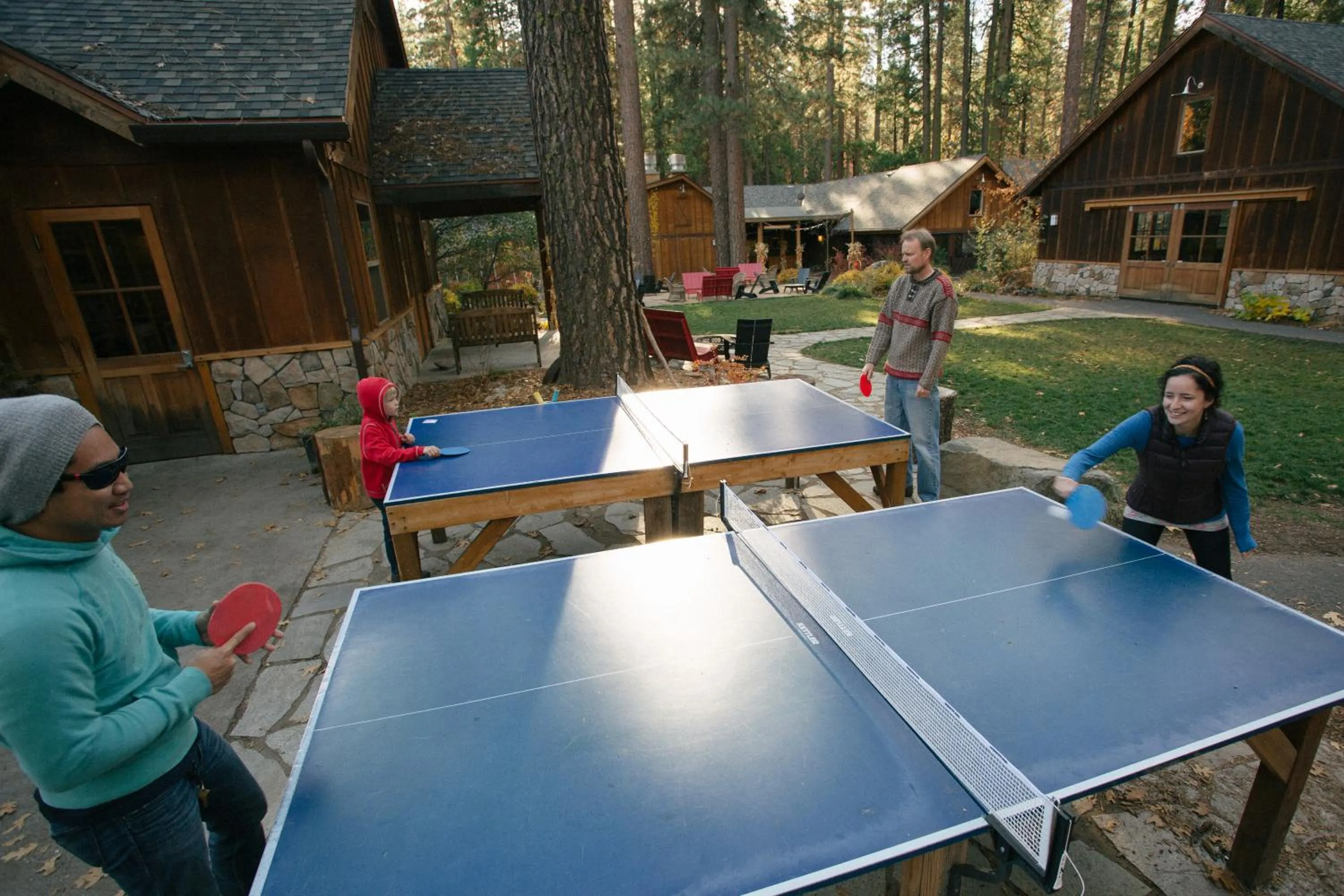 Table tennis in Evergreen Lodge at Yosemite