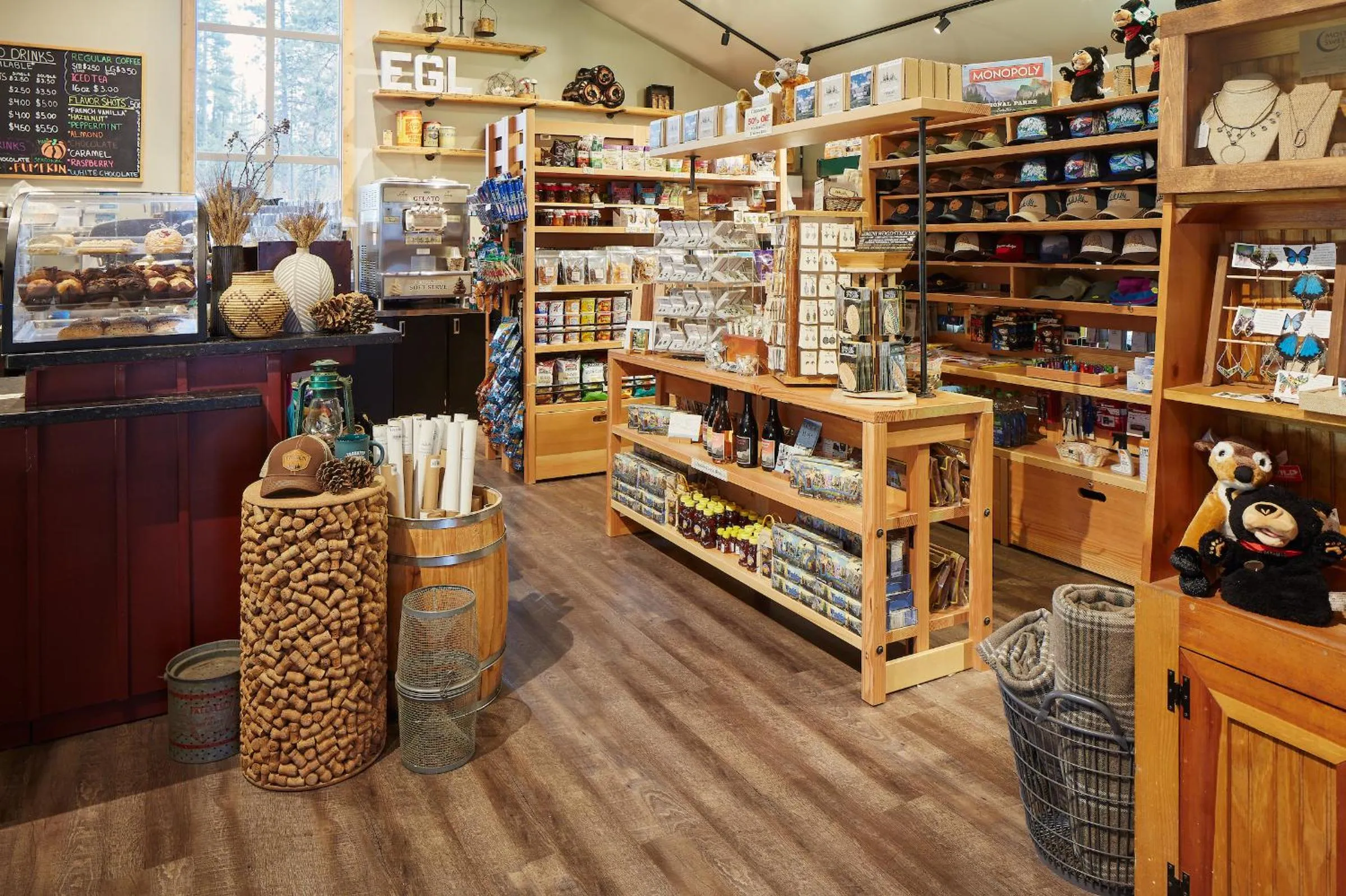 On-site shops in Evergreen Lodge at Yosemite