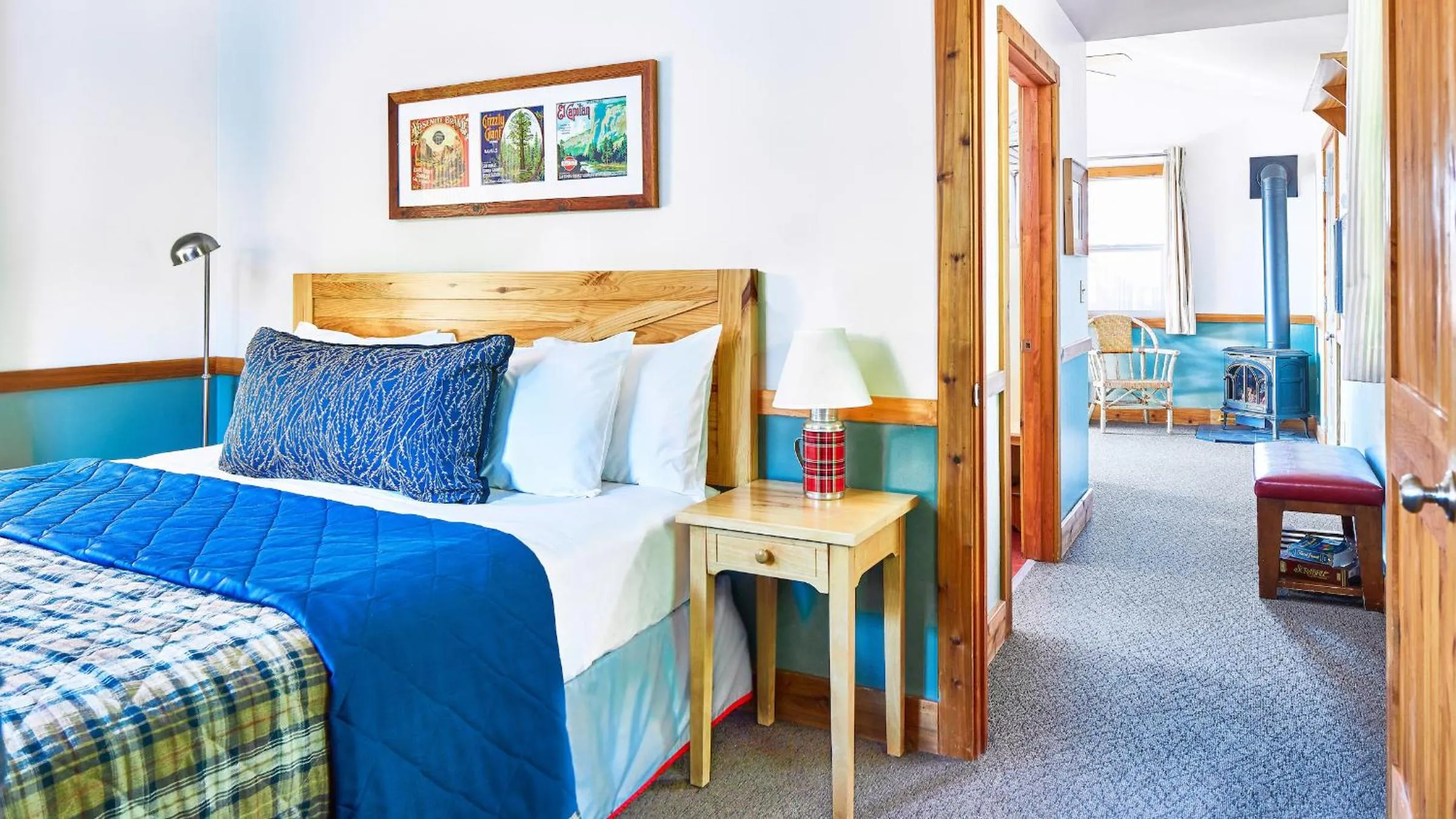 Bed in Evergreen Lodge at Yosemite