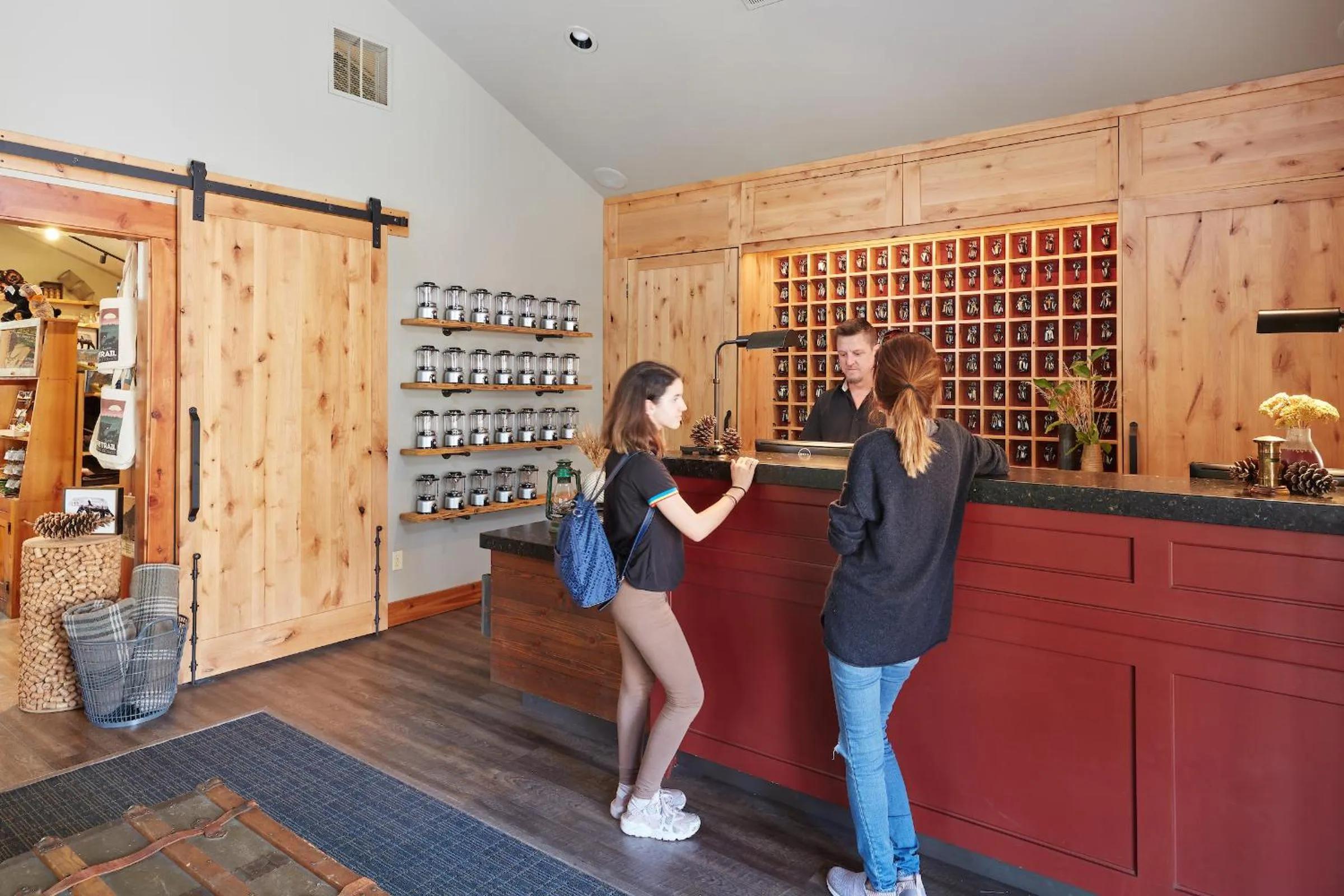 Lobby or reception in Evergreen Lodge at Yosemite