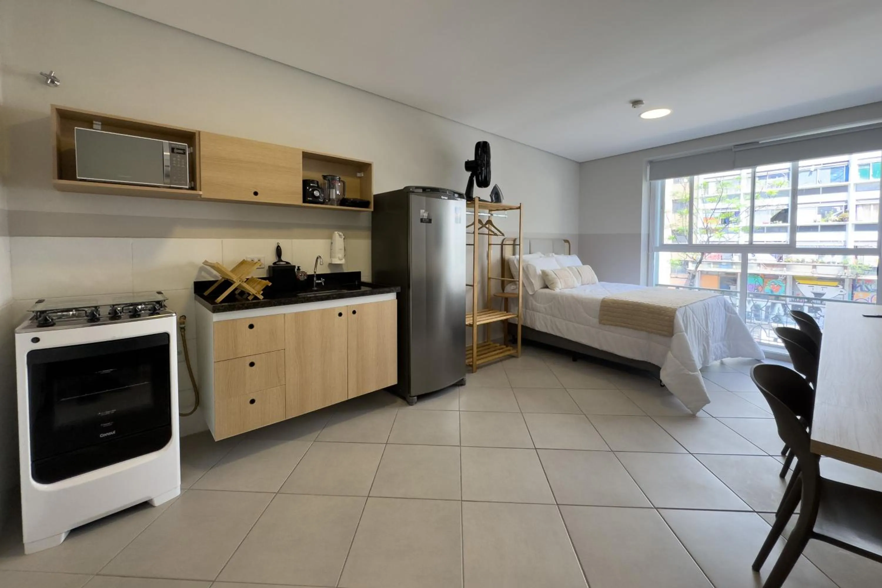 Kitchen or kitchenette, Bed in 360 Av Ipiranga