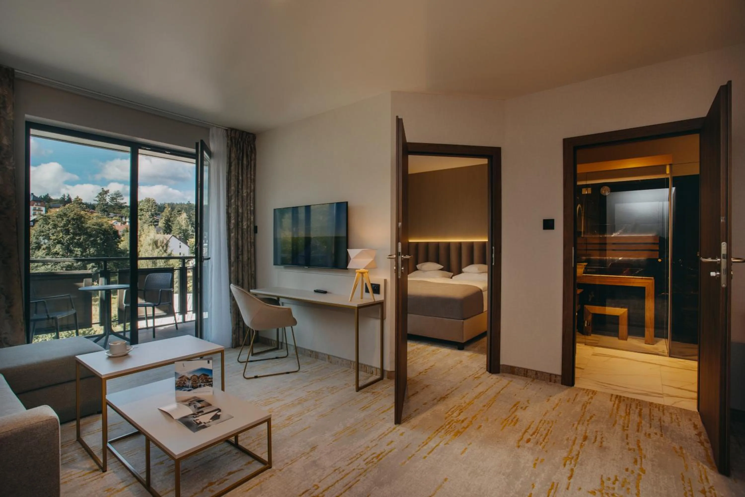 Sauna, Bed in Five Seasons Szklarska Poręba