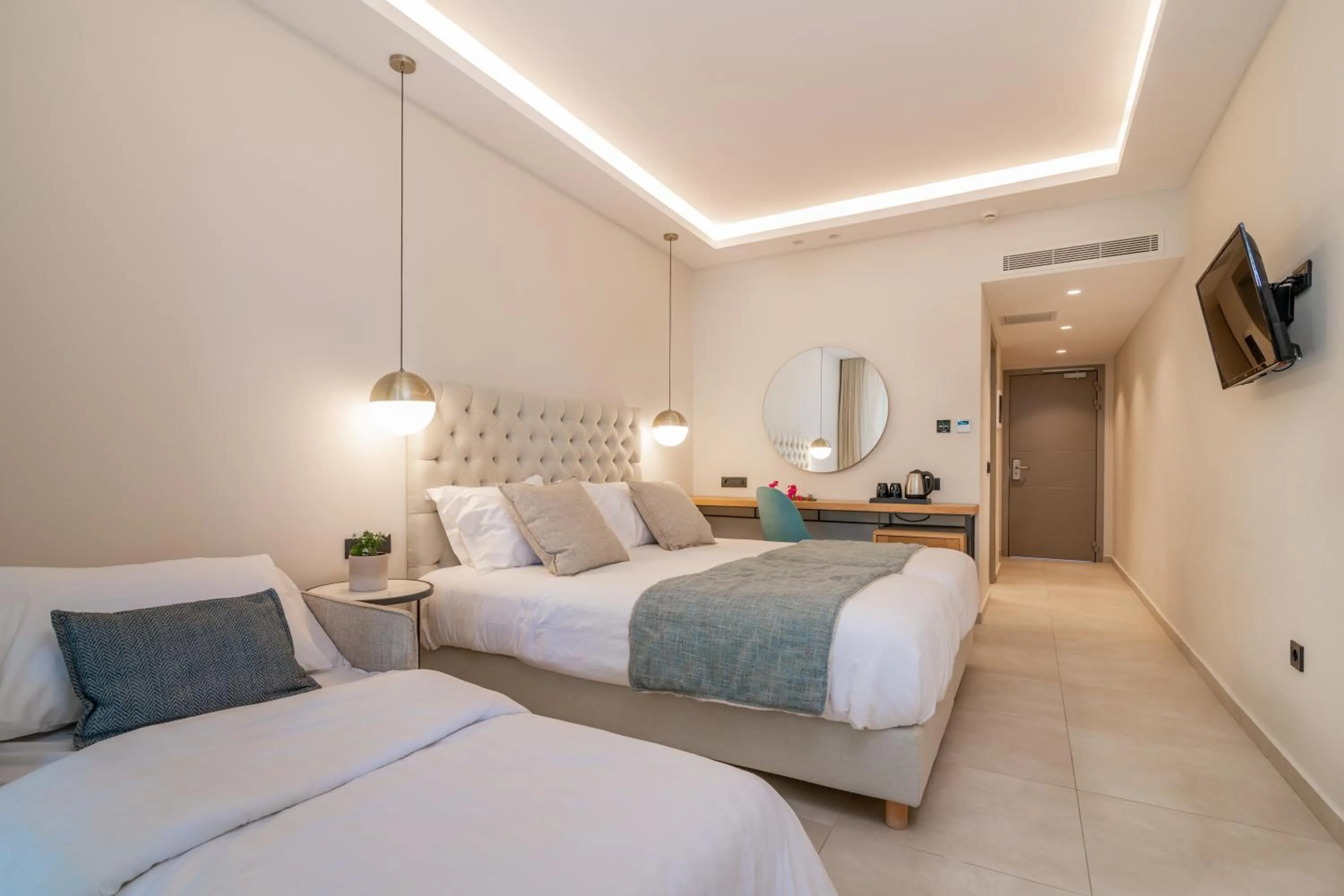 Bed in Katerina Palace Hotel