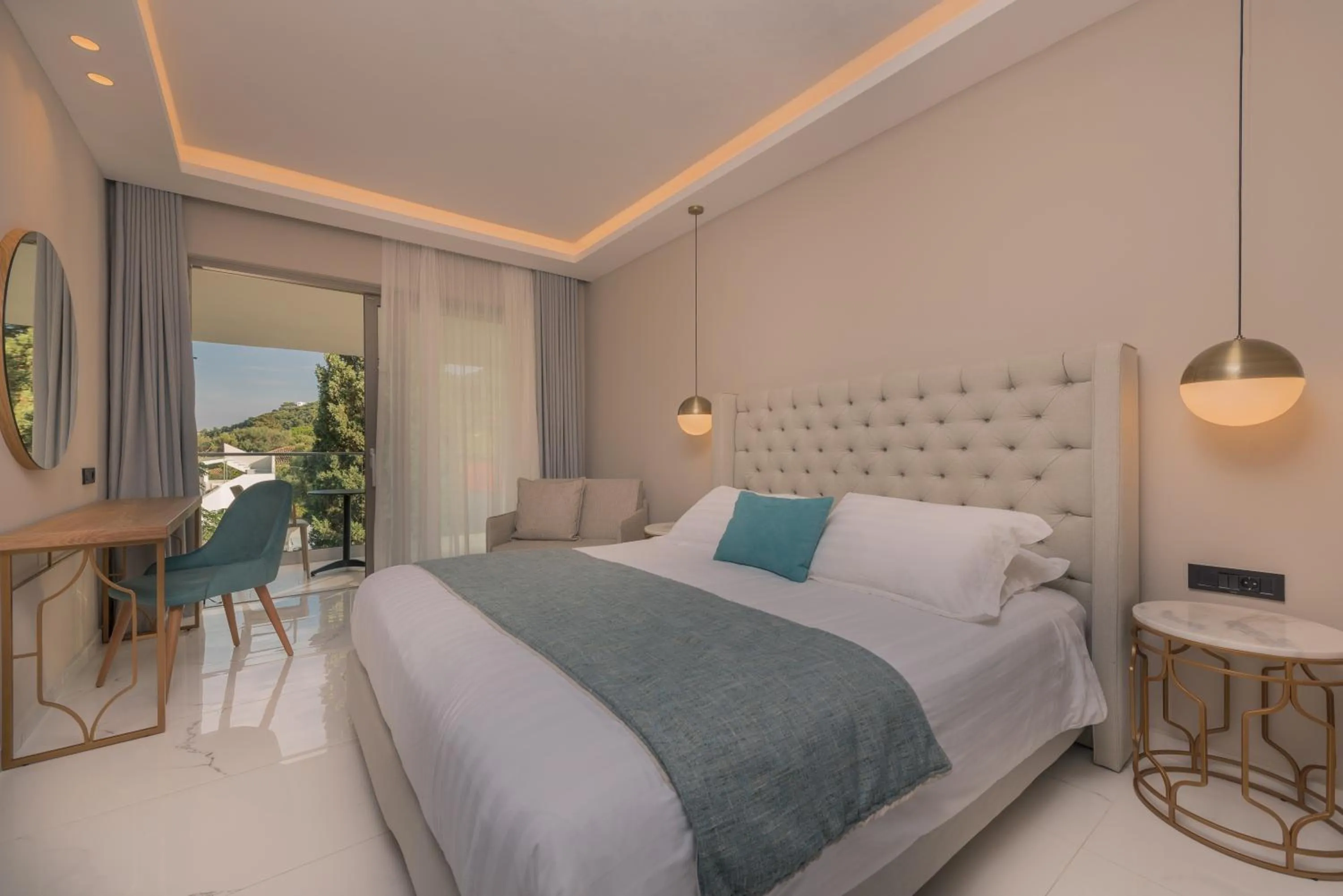 Bed in Katerina Palace Hotel