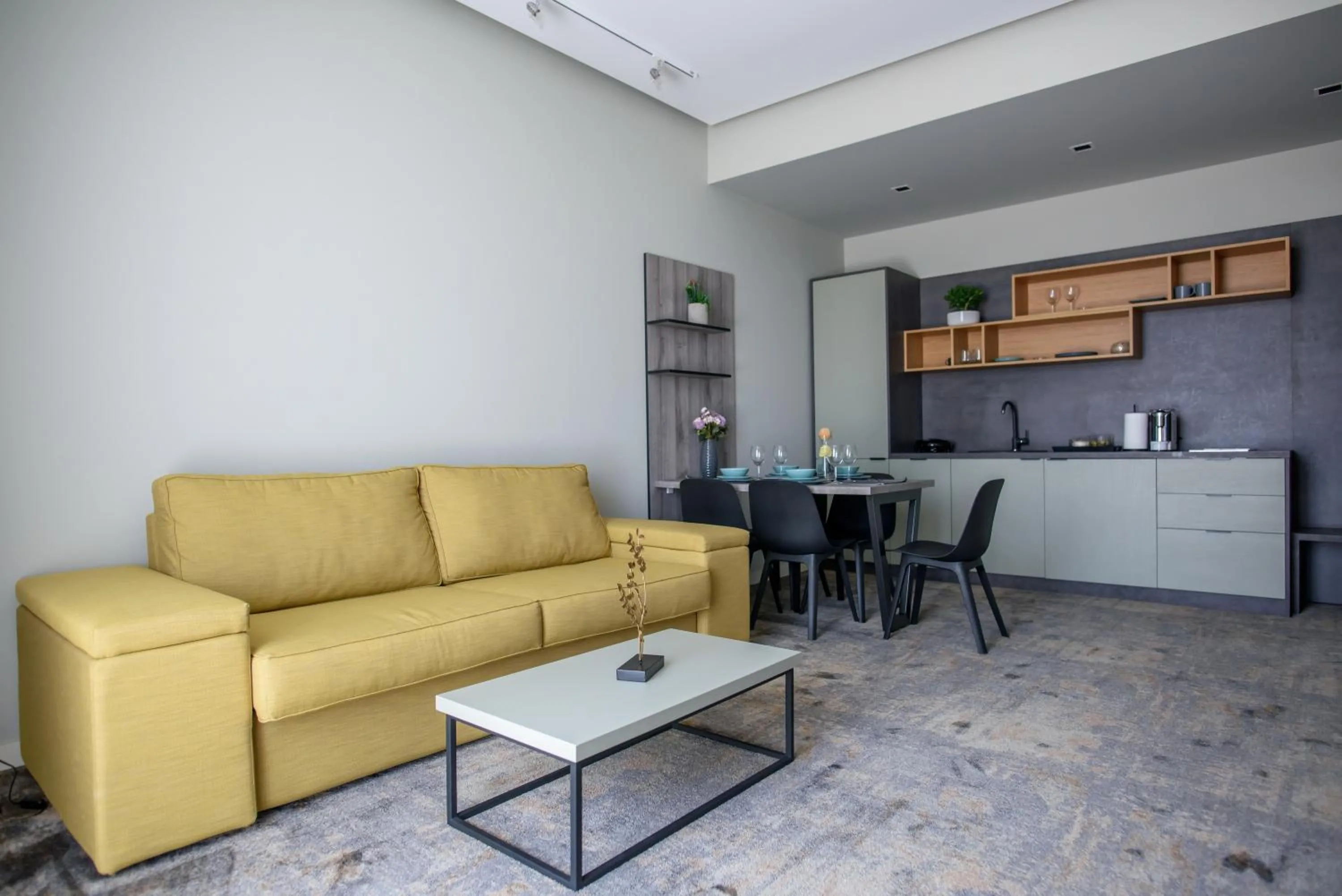 Kitchen or kitchenette in Oreo Apart Hotel