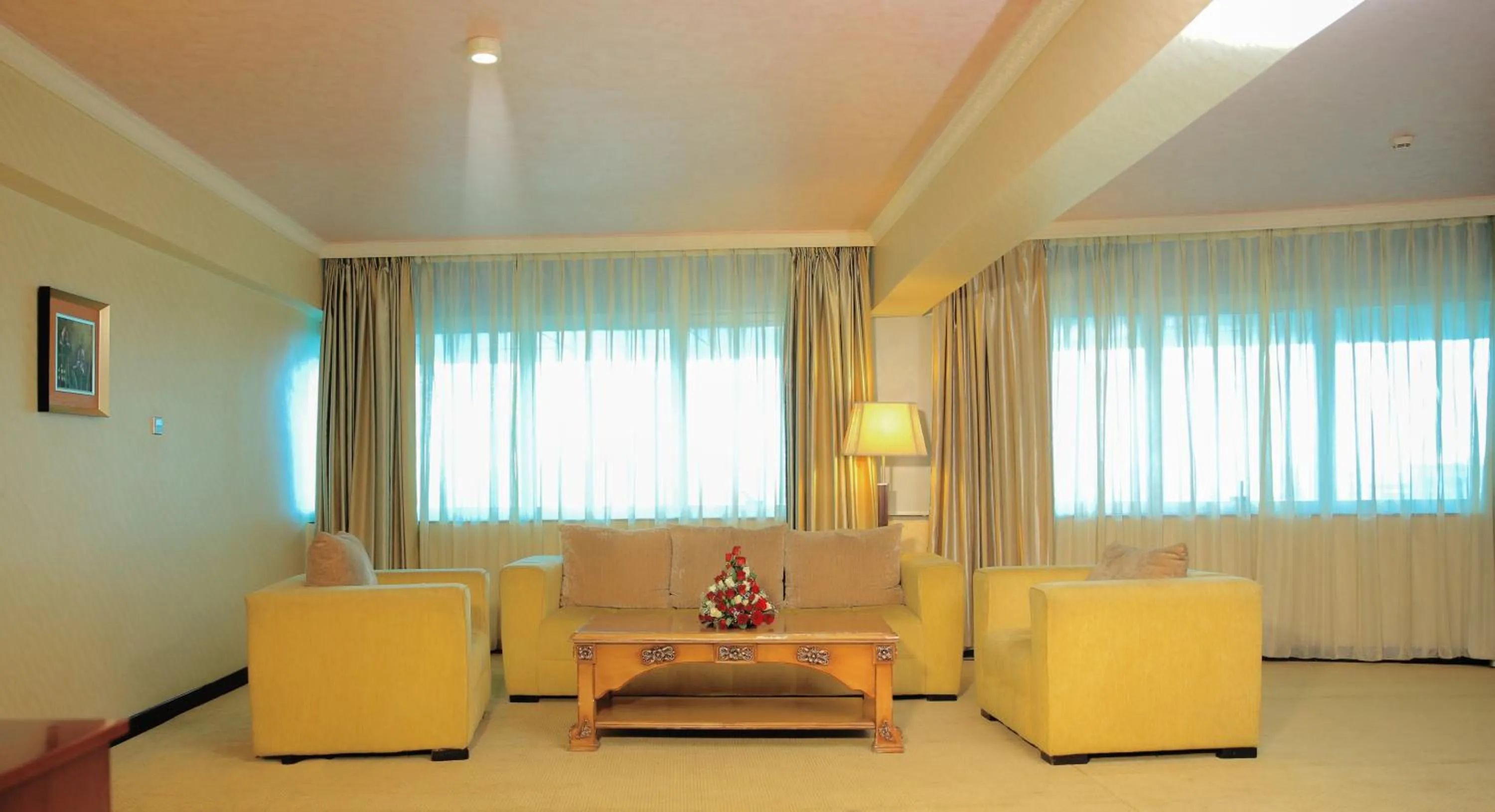 Seating area in Inter Luxury Hotel