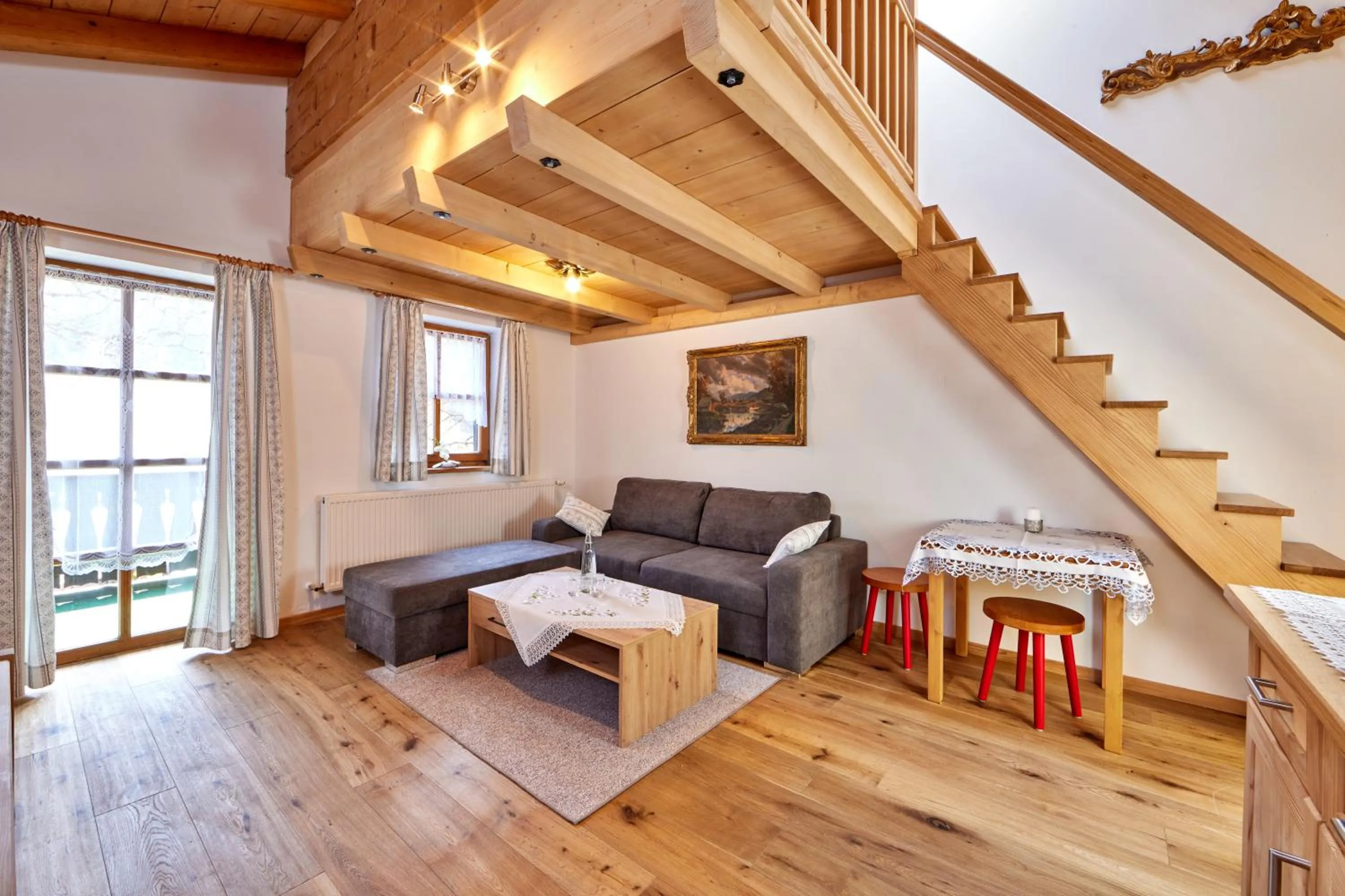 Living room in Appartements Gasthof Schleifmühle Unterammergau