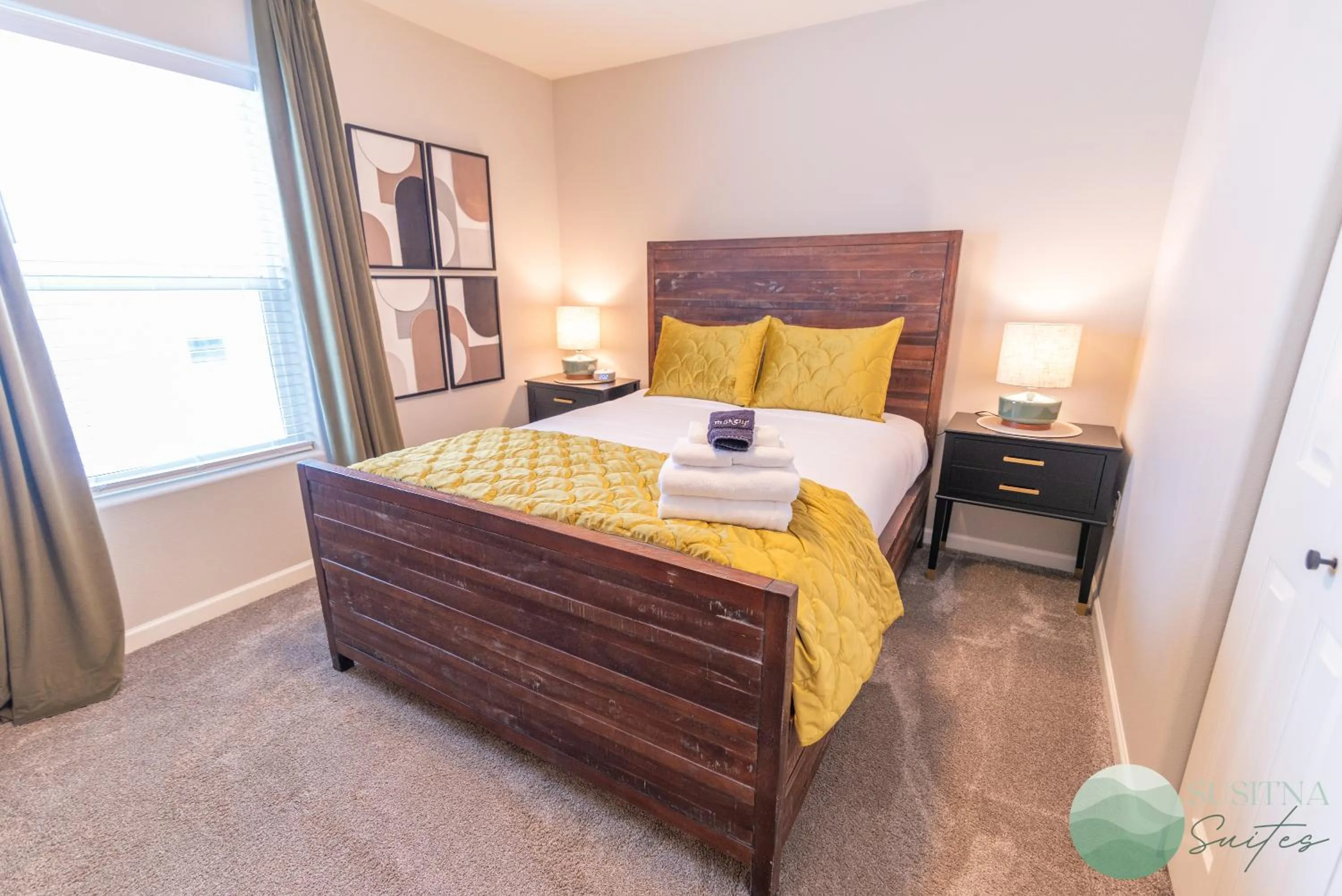 Bed in Susitna Suites