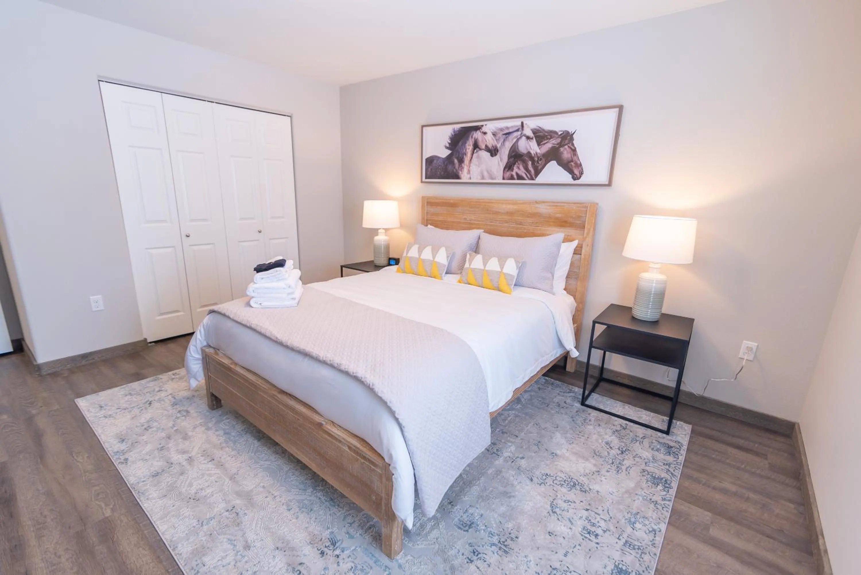 Bed in Susitna Suites