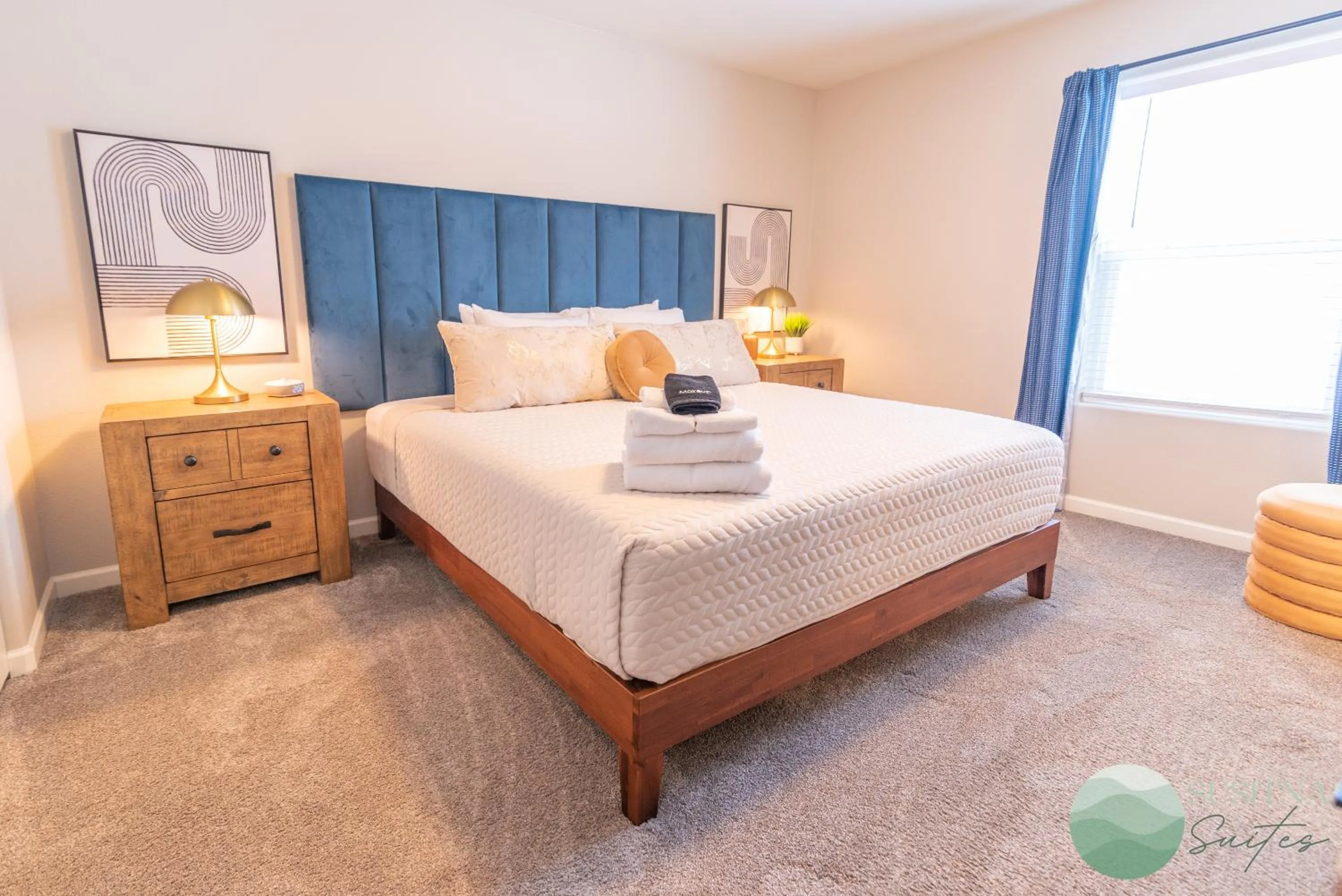 Bed in Susitna Suites