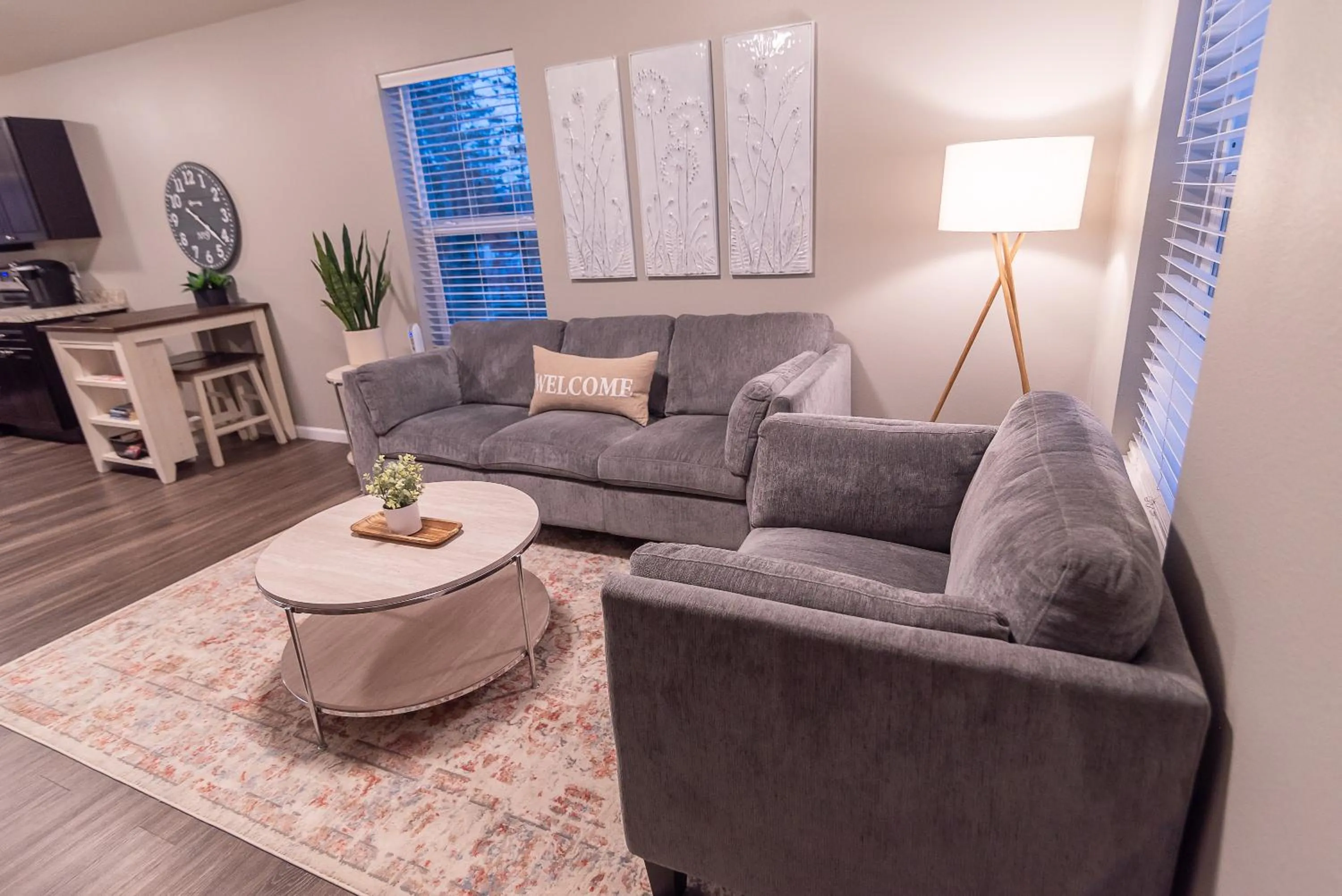 Living room in Susitna Suites