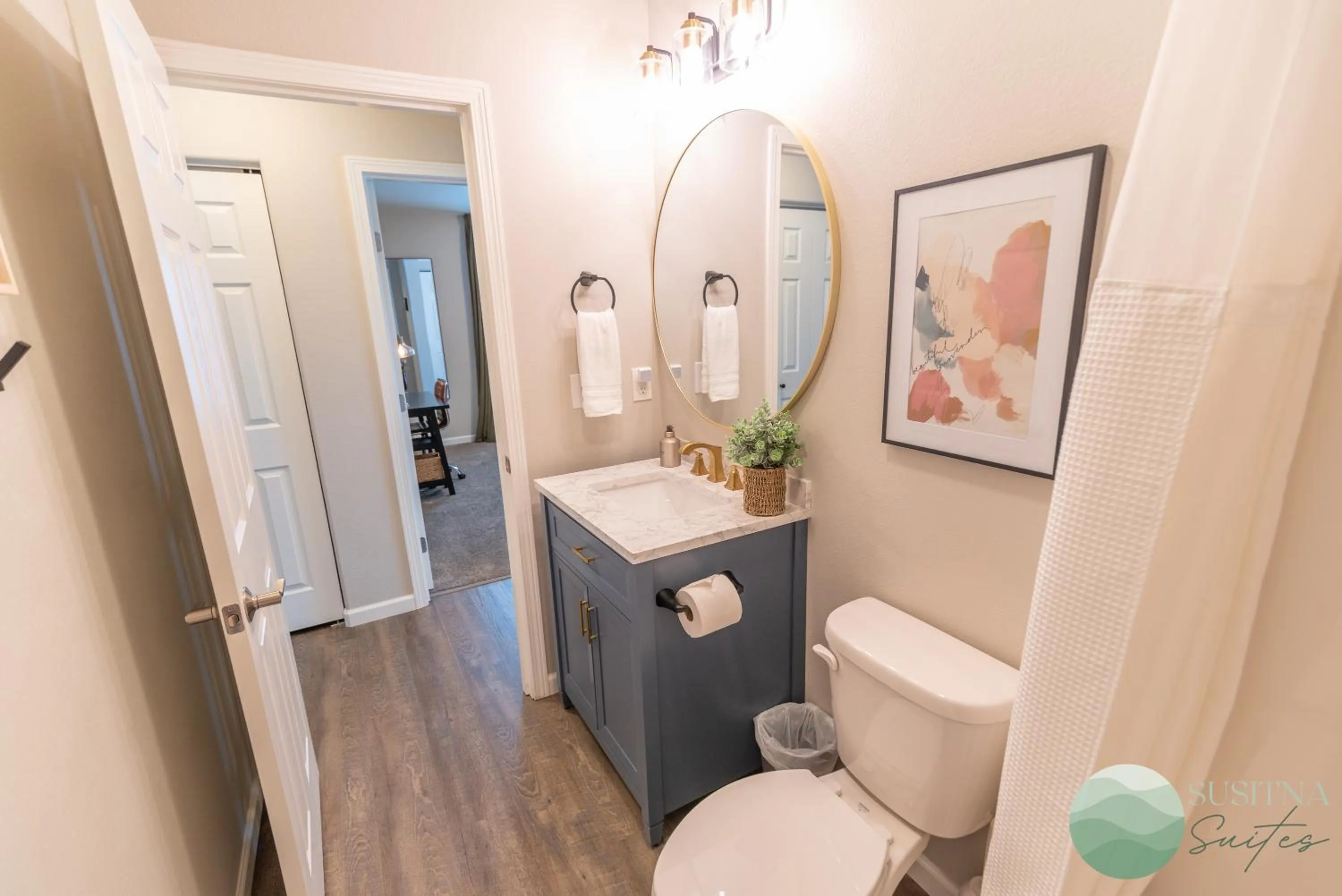 Toilet in Susitna Suites