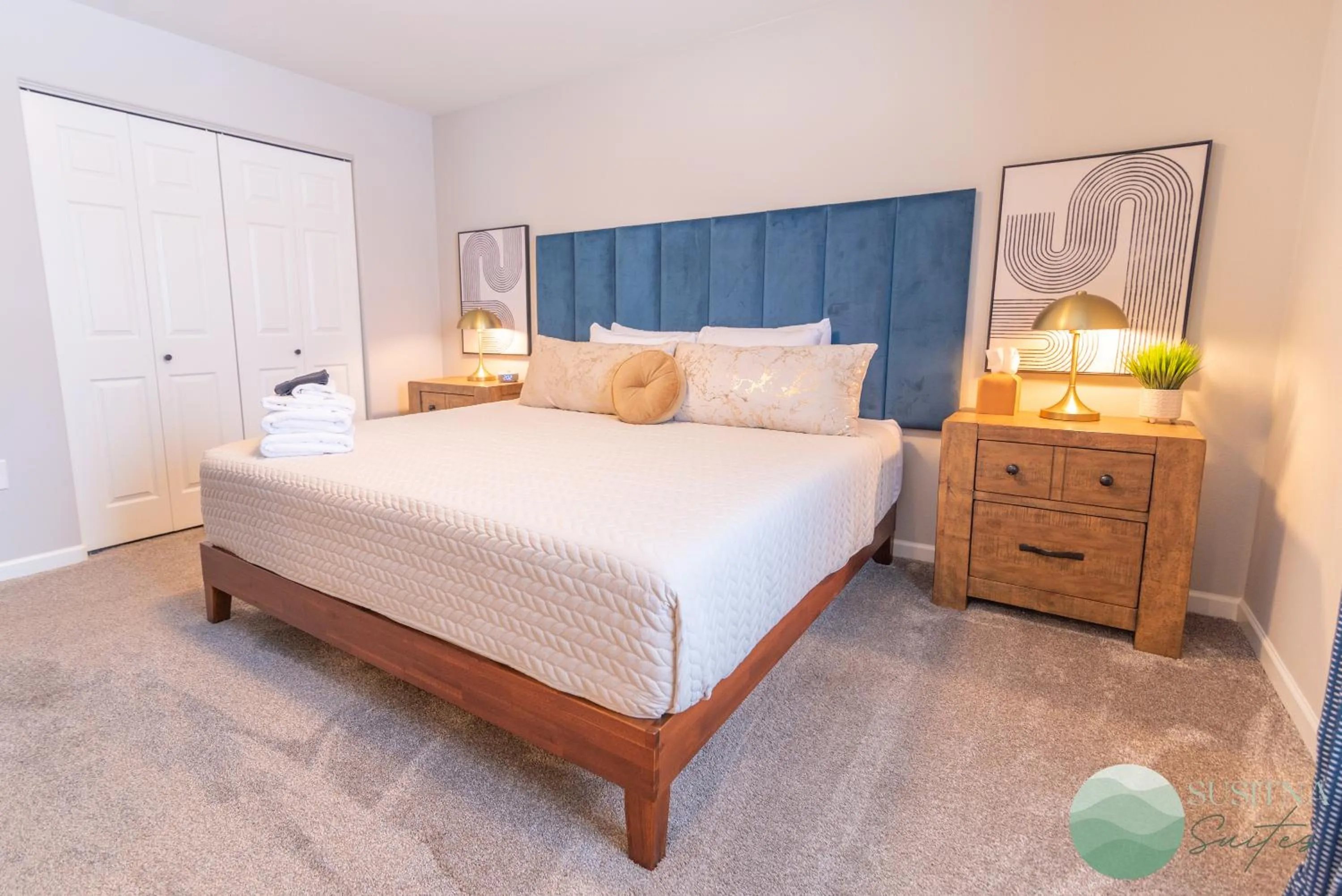 Bed in Susitna Suites