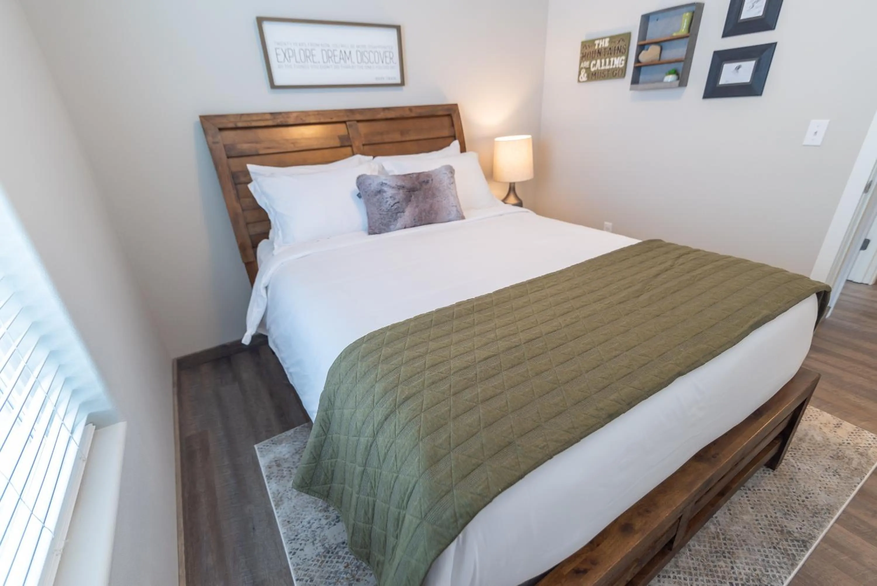 Bed in Susitna Suites