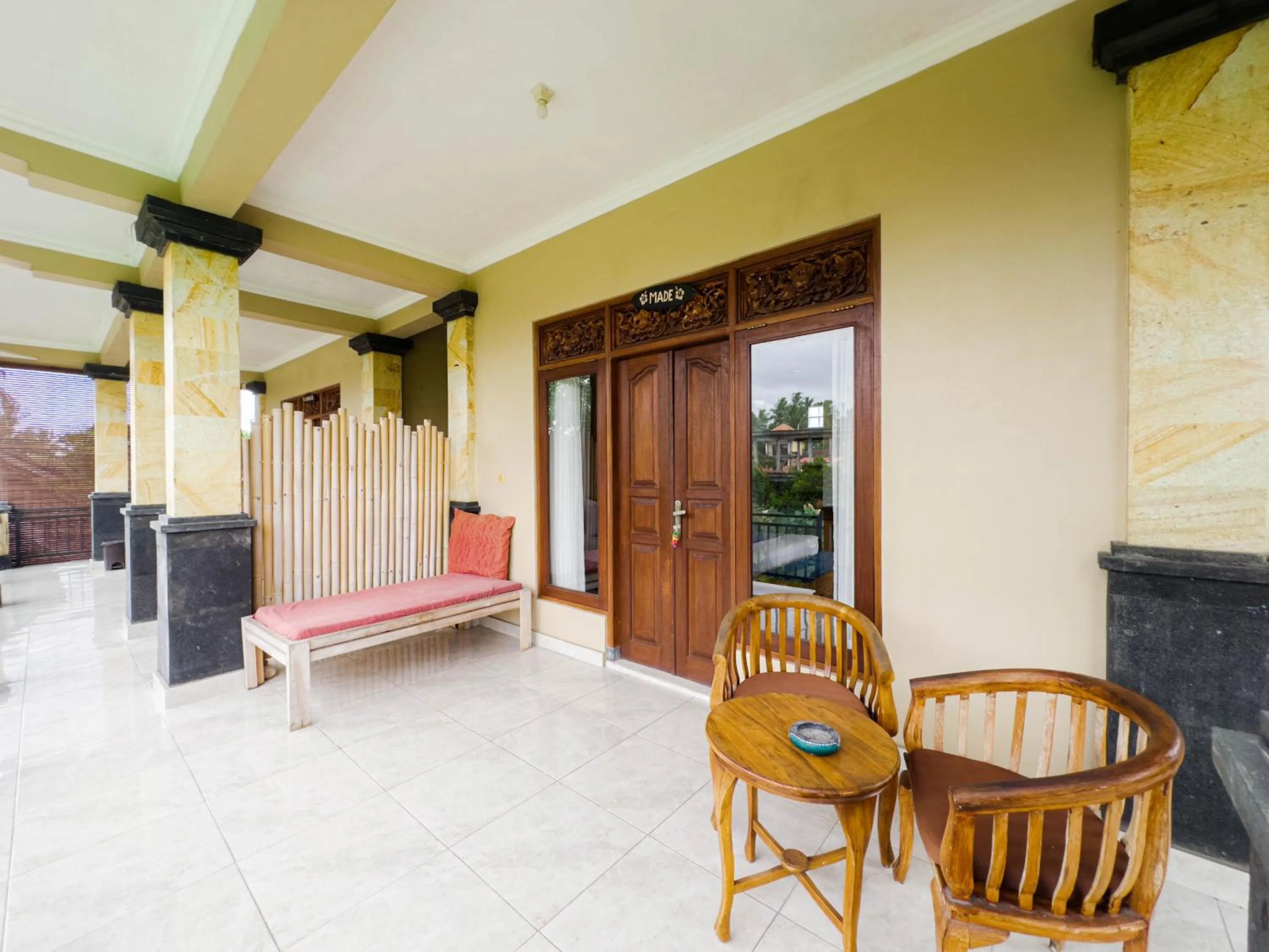 Balcony/Terrace in Ubud Shanti Rice Field House By Supala
