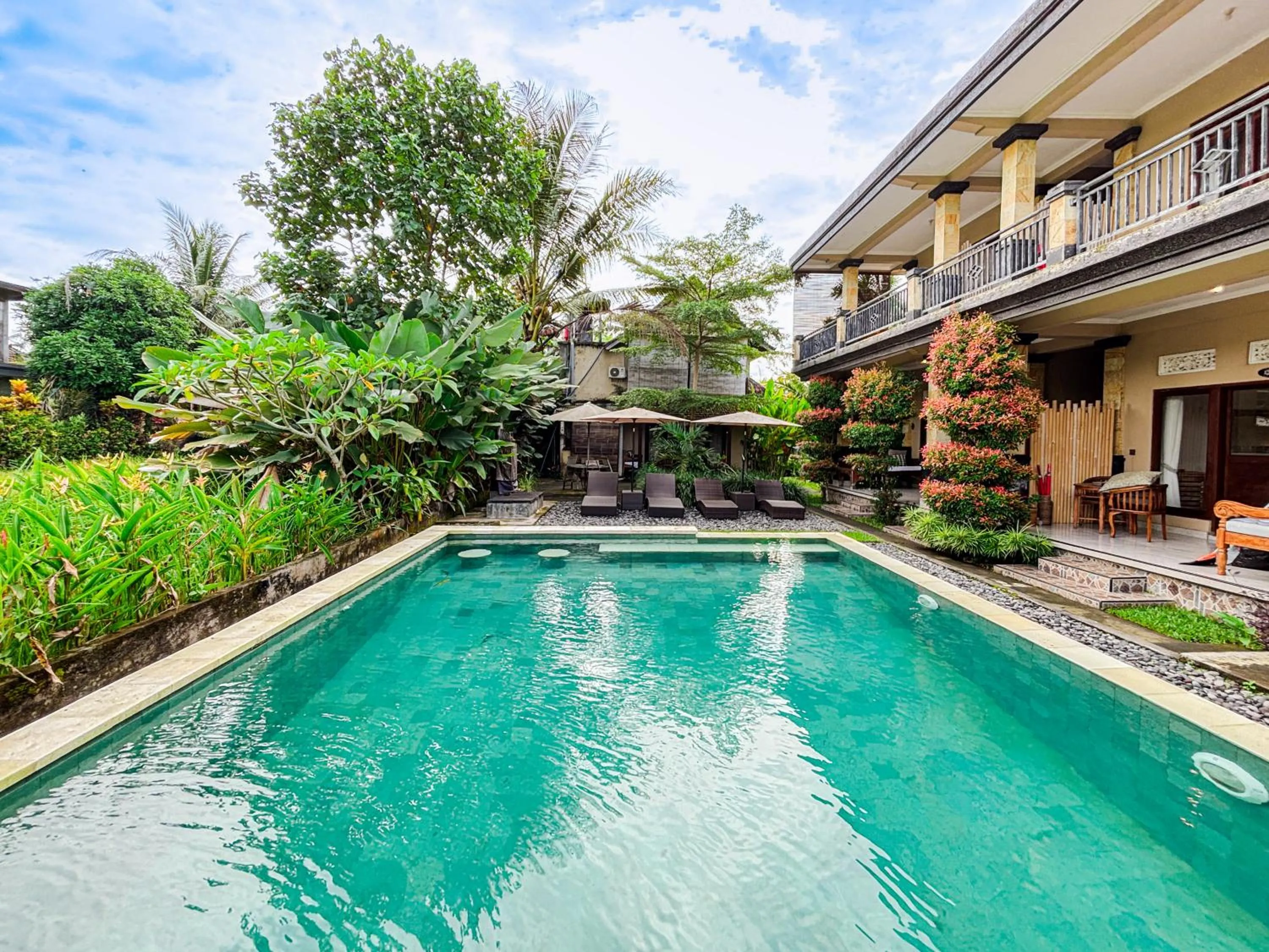 Swimming pool in Ubud Shanti Rice Field House By Supala